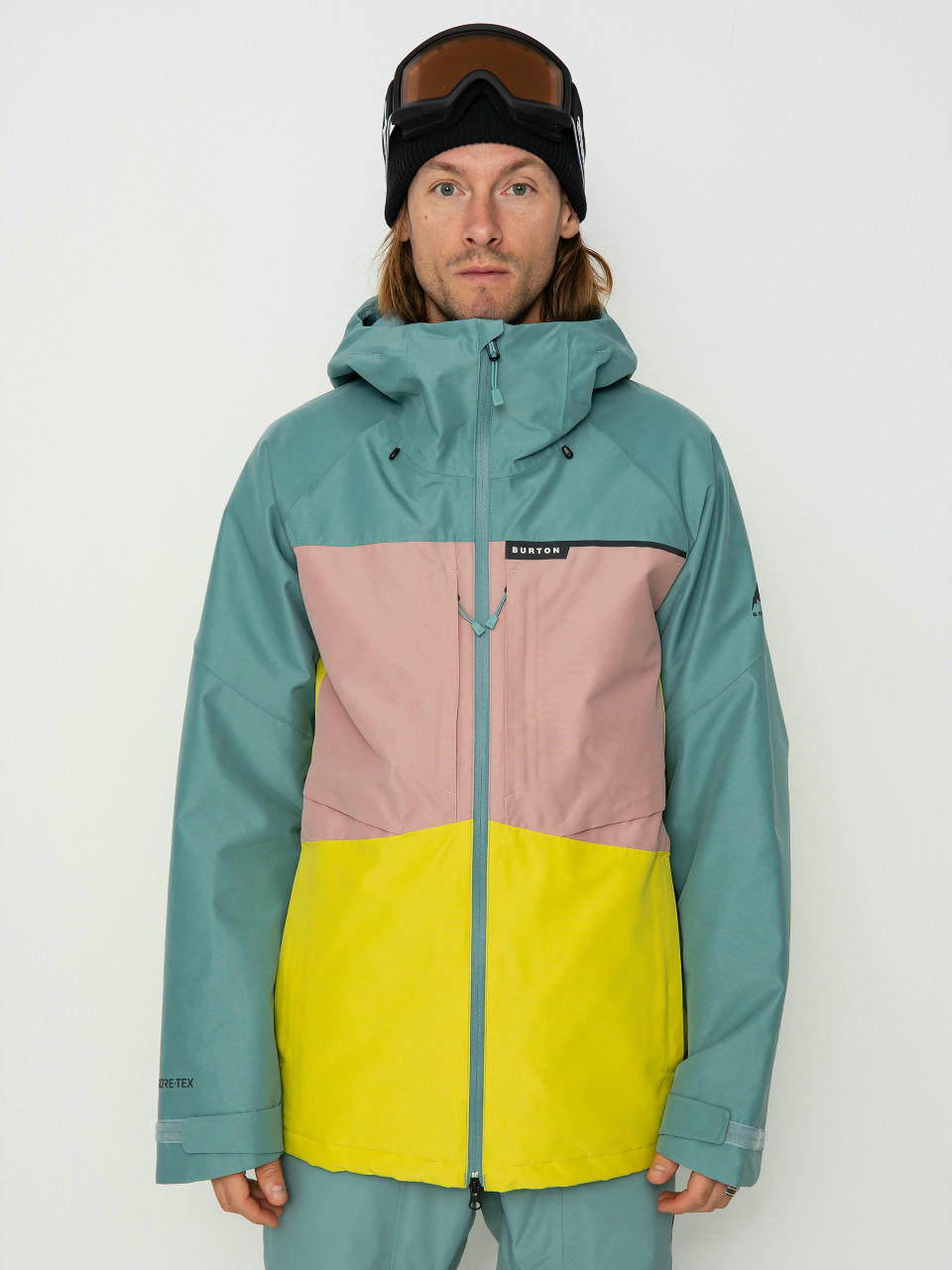 Snowboardová bunda Burton Pillowline Gore‑Tex 2L (rock lichen/powder blush/sulfur)