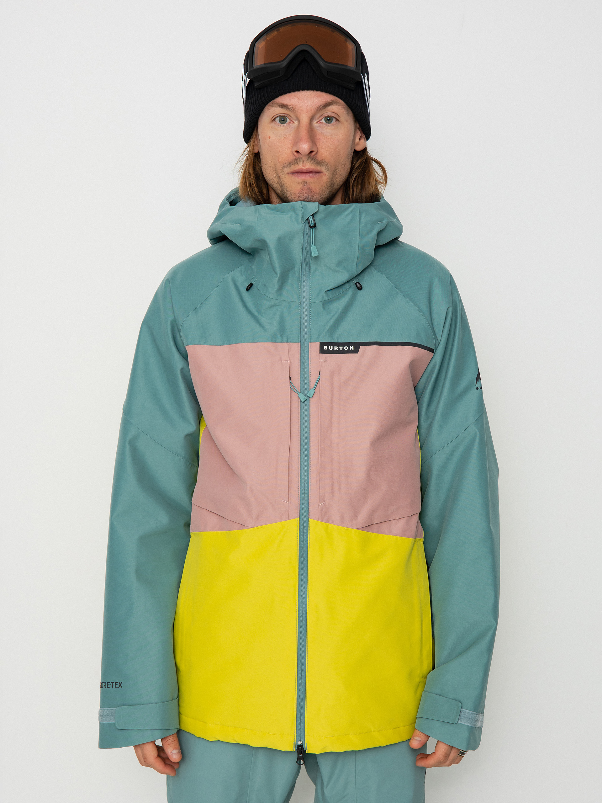 Pánska Snowboardová bunda Burton Pillowline Gore‑Tex 2L (rock lichen/powder blush/sulfur)