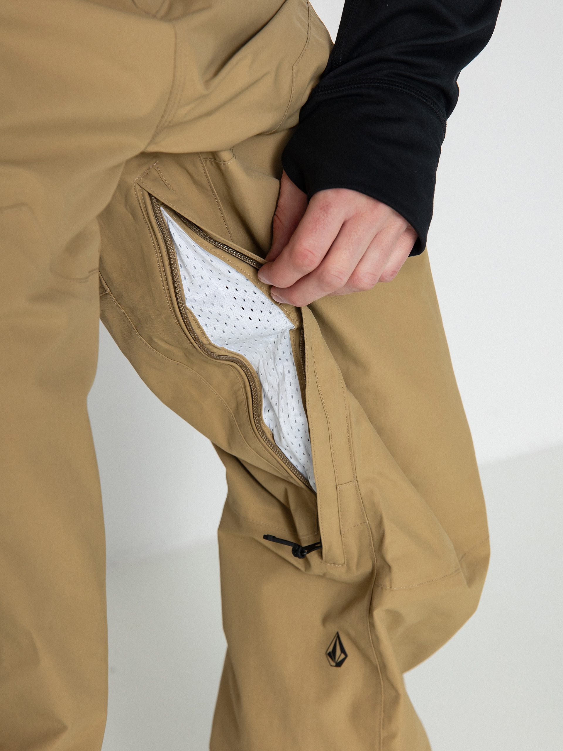 Pánske Snowboardové nohavice Volcom L Gore Tex (dark khaki)