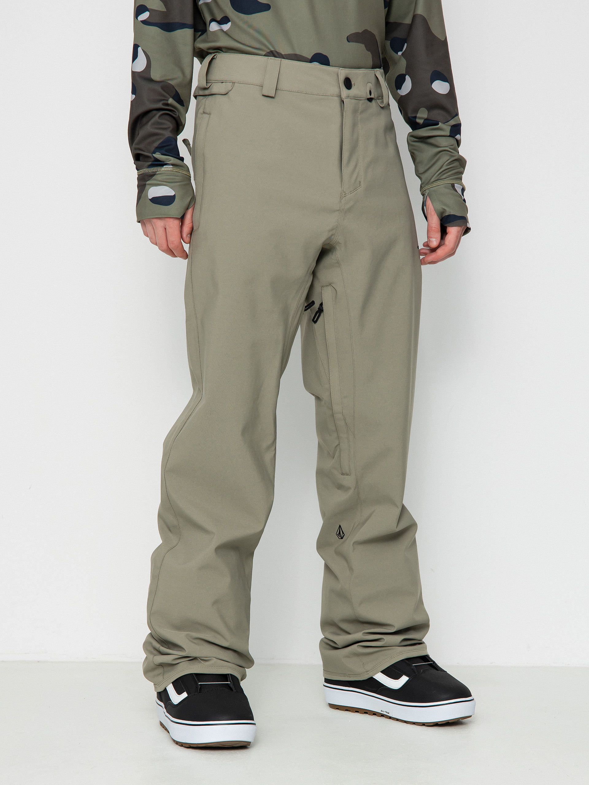 Pánske Snowboardové nohavice Volcom Freakin Snow Chino (light military)