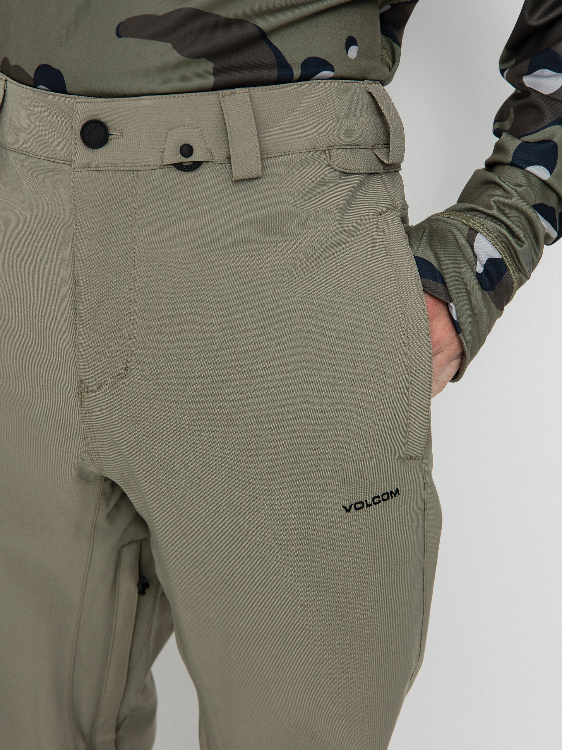 Pánske Snowboardové nohavice Volcom Freakin Snow Chino (light military)