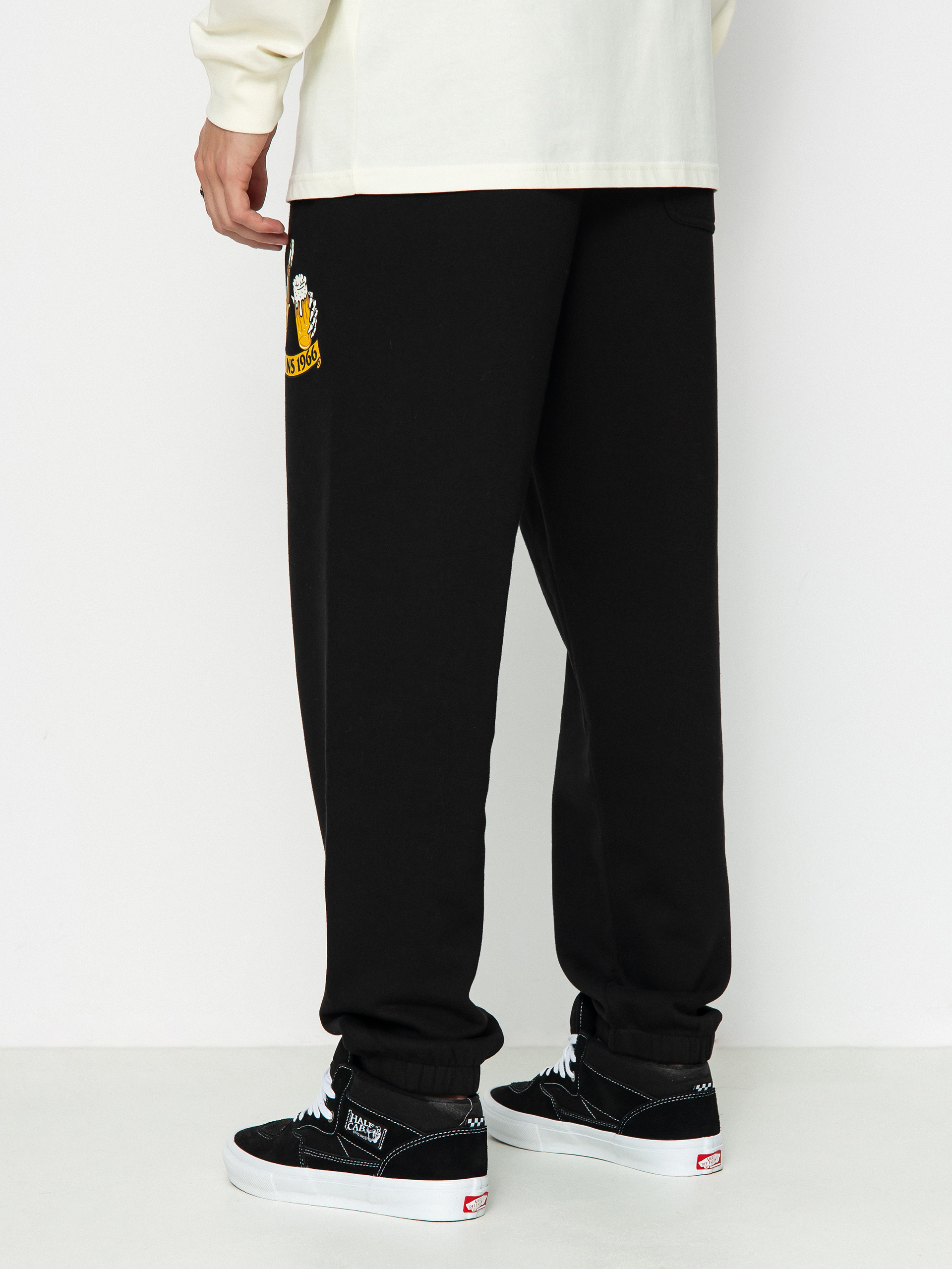 Nohavice Vans Beer Skull Relaxed Fleece (black)