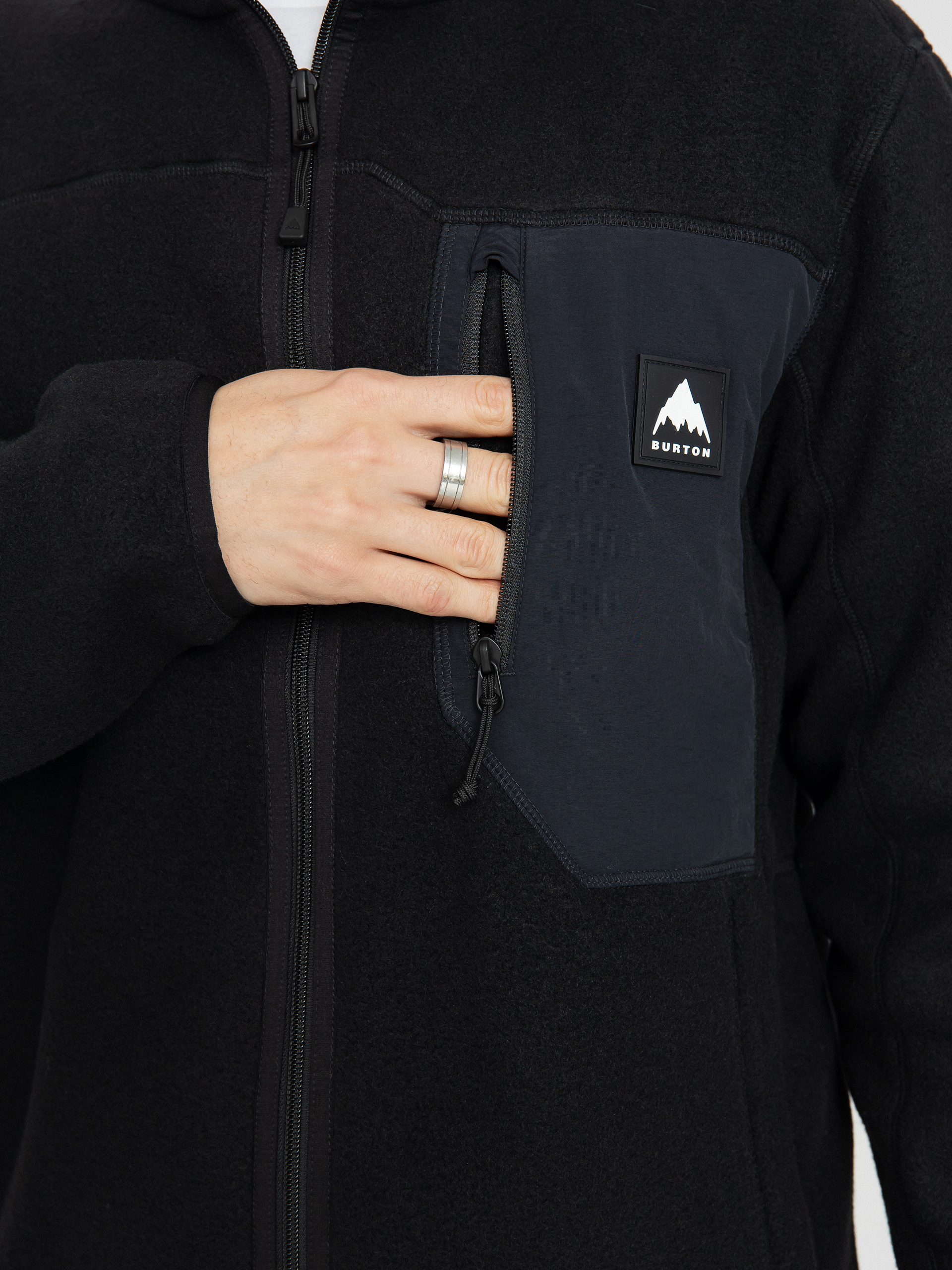 Mikina s kapucňou Burton Cinder ZHD (true black)