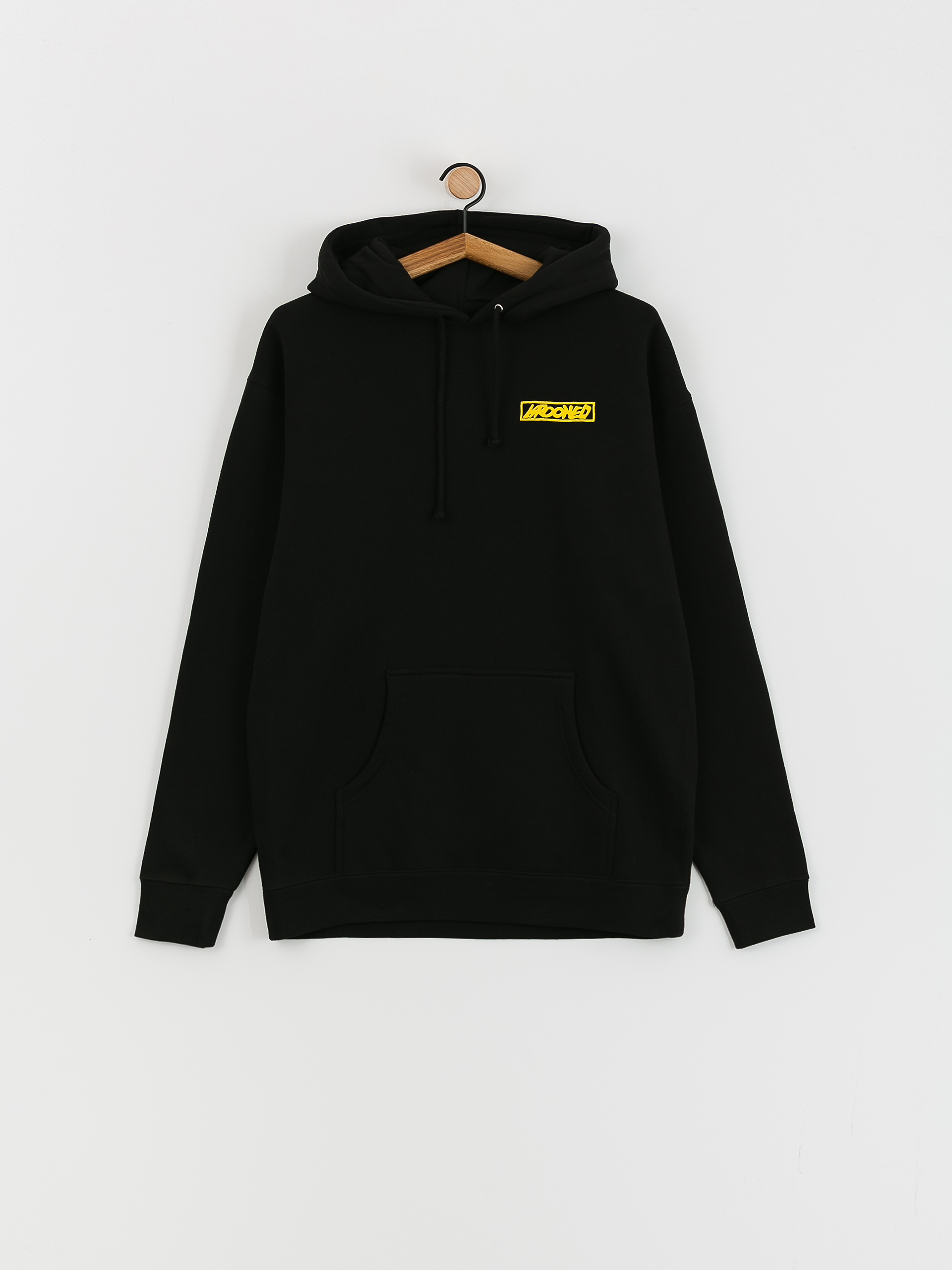 Mikina s kapucňou Krooked Moonsmile Raw HD (black/yellow)