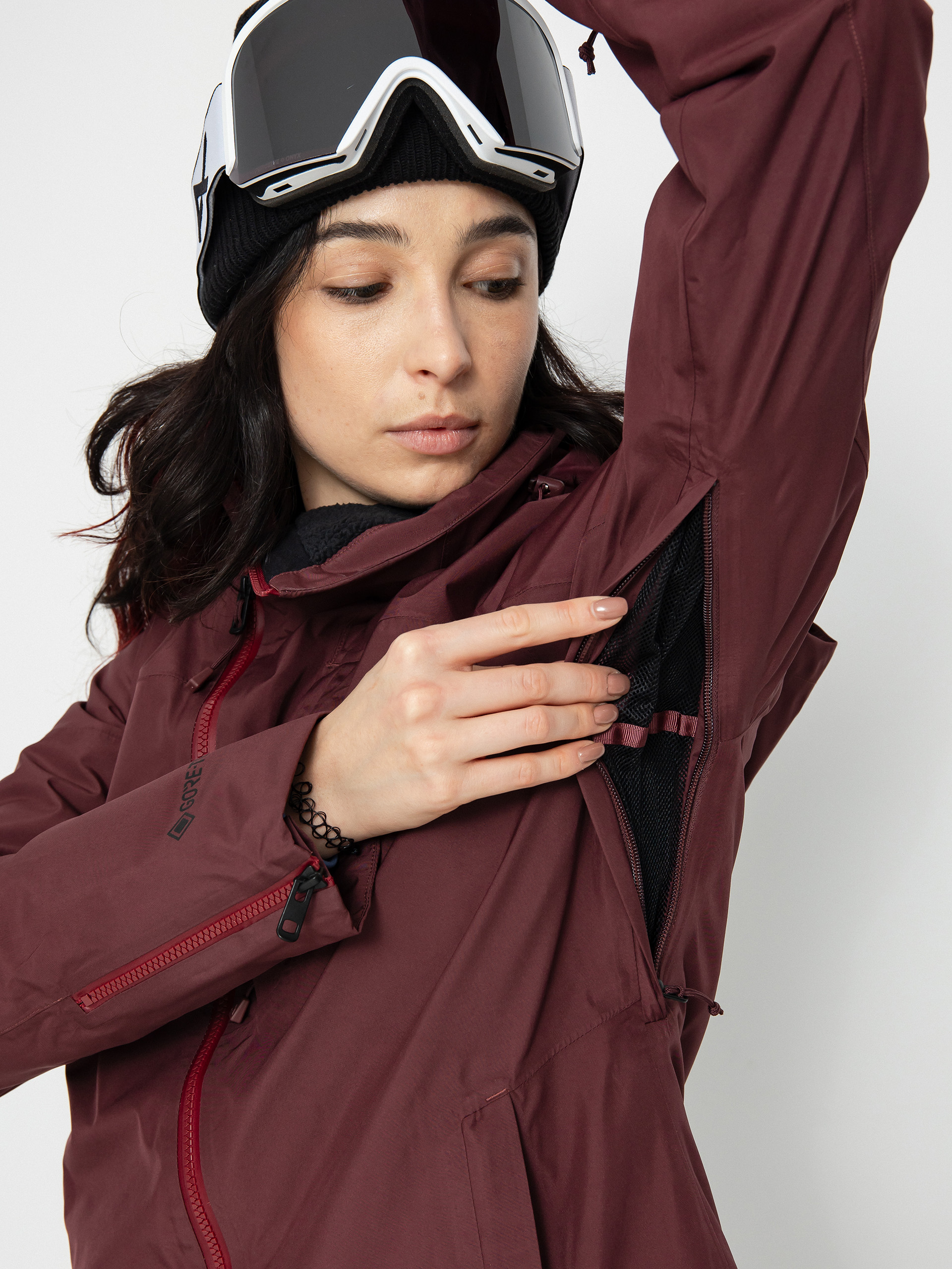 Dámska Snowboardová bunda Burton Pillowline Gore Tex (almandine)