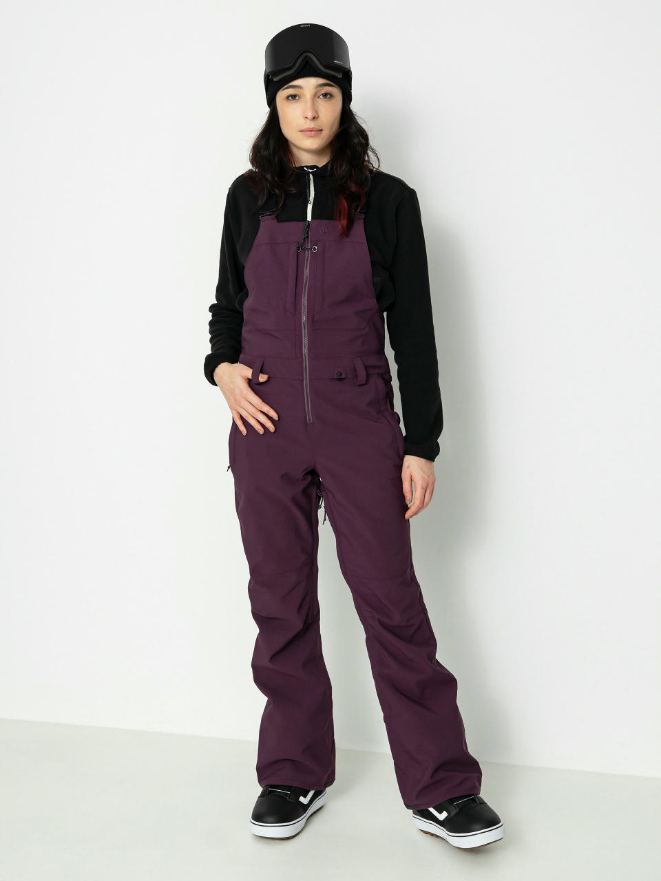 Snowboardové nohavice Volcom Swift Bib Overall Wmn (blackberry)