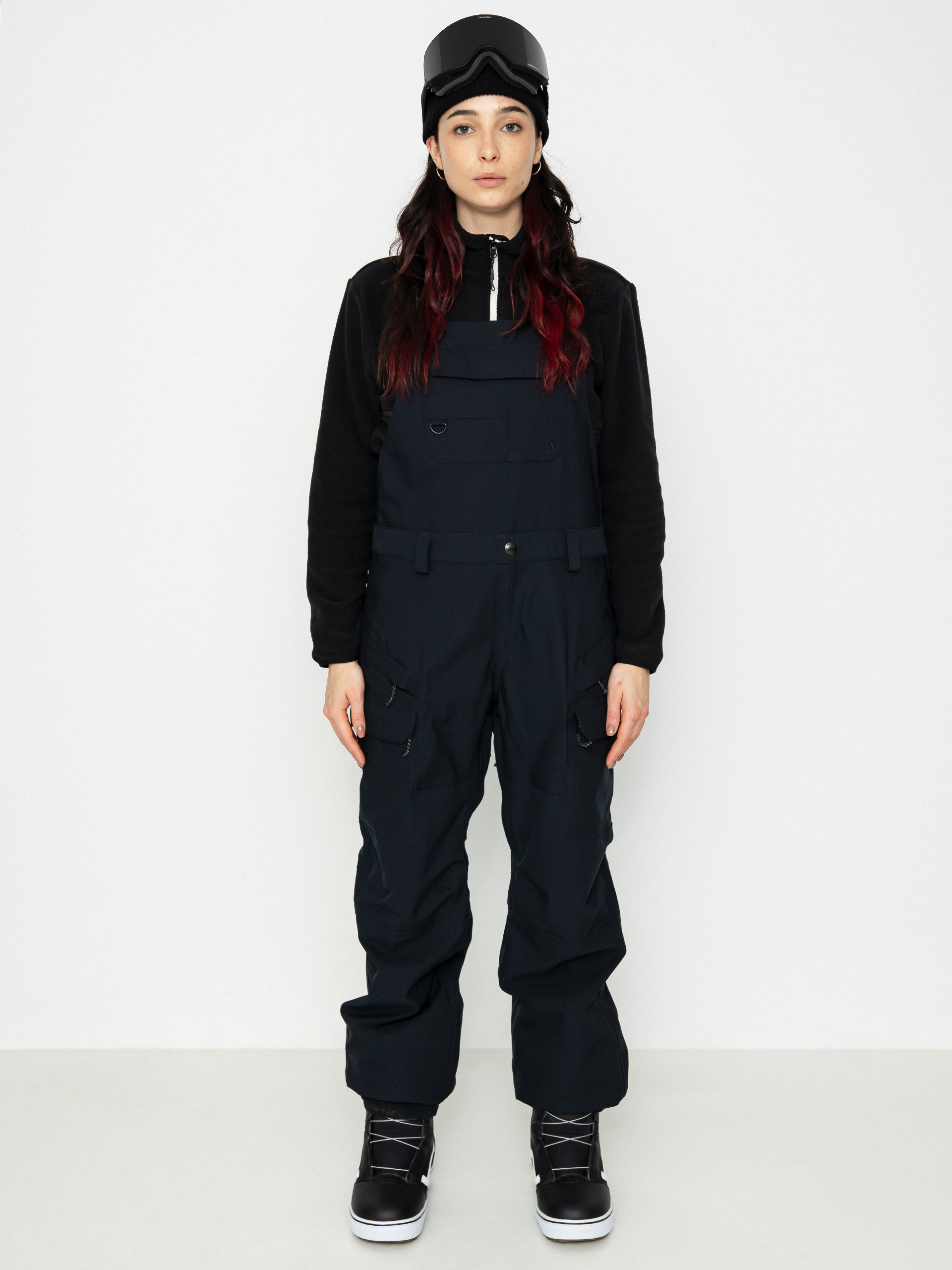 Dámske Snowboardové nohavice Volcom Creston 3Dstretch Bib Overall (black)