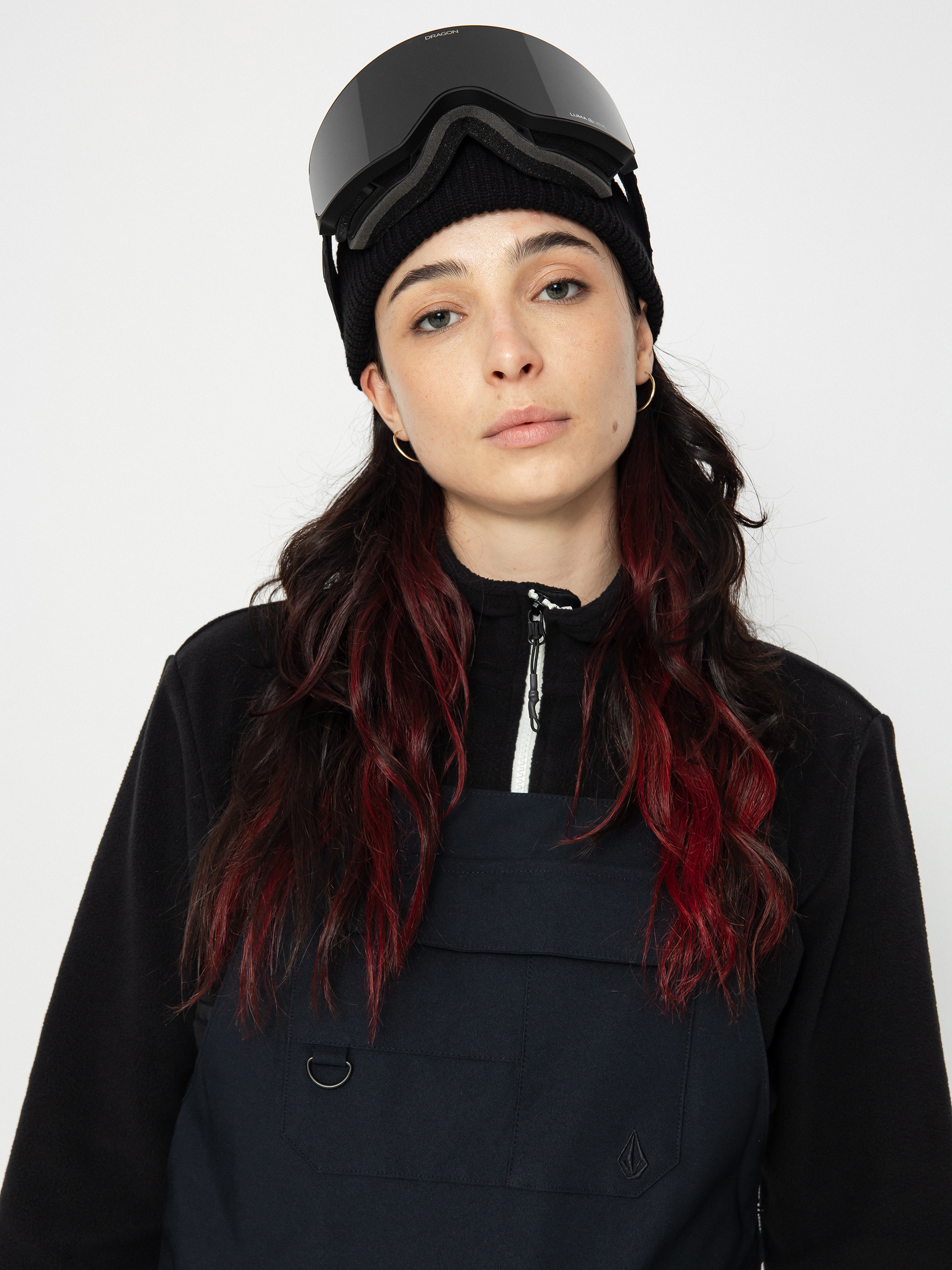 Dámske Snowboardové nohavice Volcom Creston 3Dstretch Bib Overall (black)