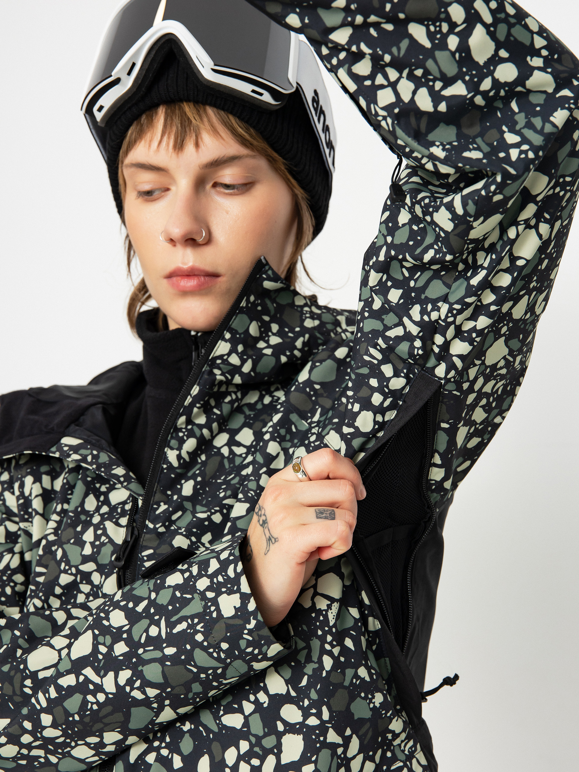 Dámska Snowboardová bunda Burton Lalik (sediment/true black)