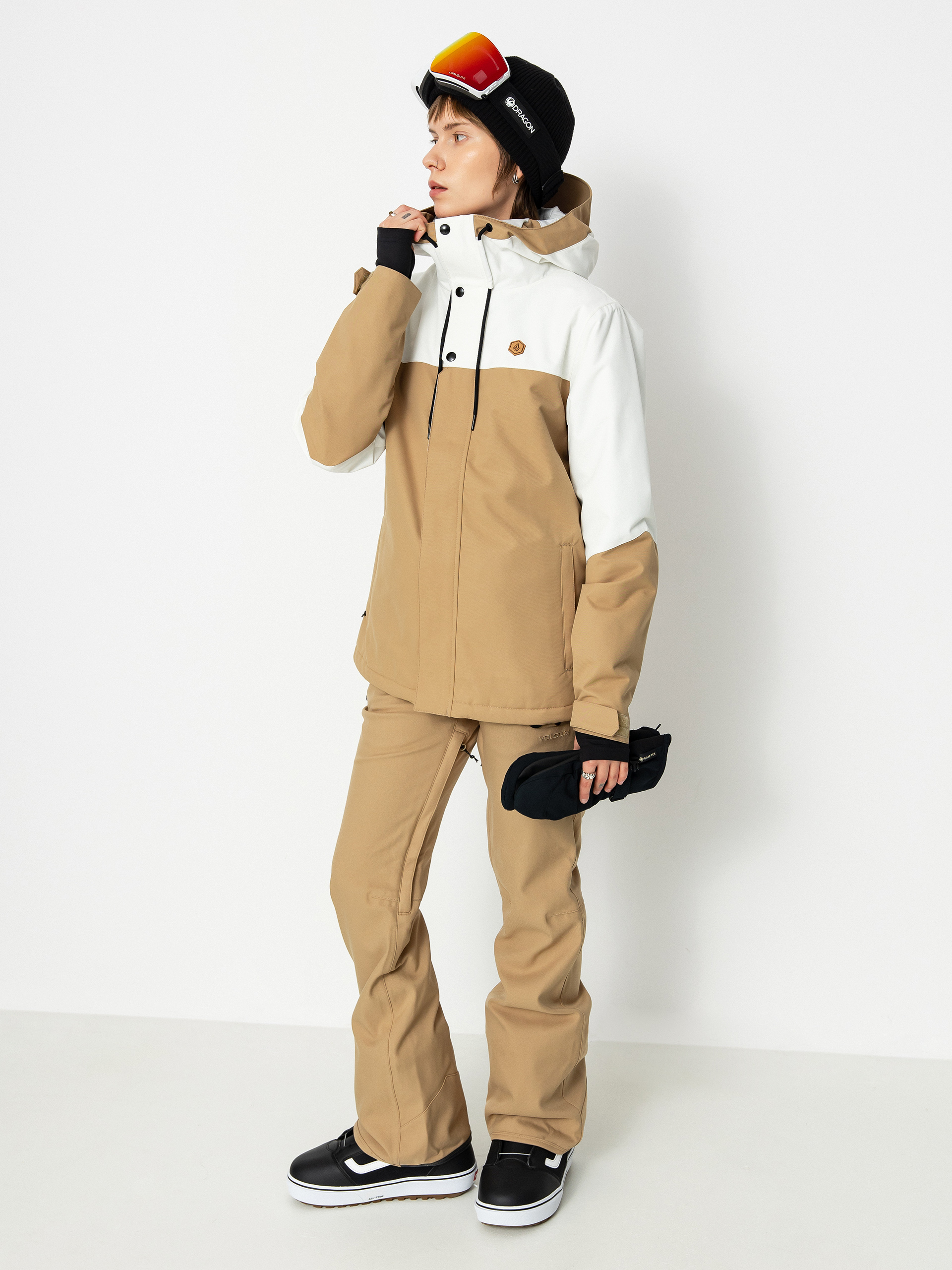 Snowboardovu00e1 bunda Volcom Bolt Ins Wmn (dark khaki)