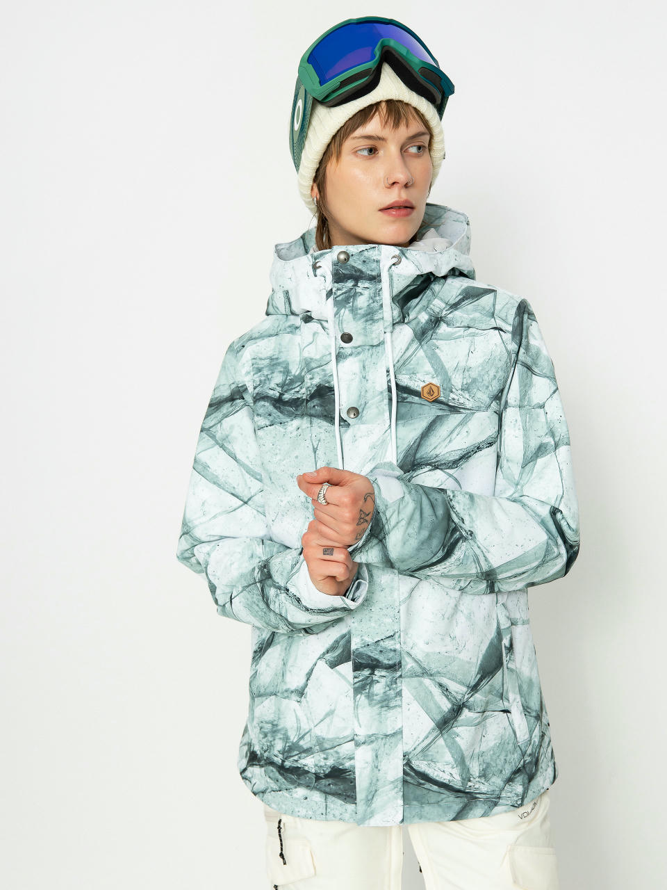 Snowboardová bunda Volcom Bolt Ins Wmn (white ice)