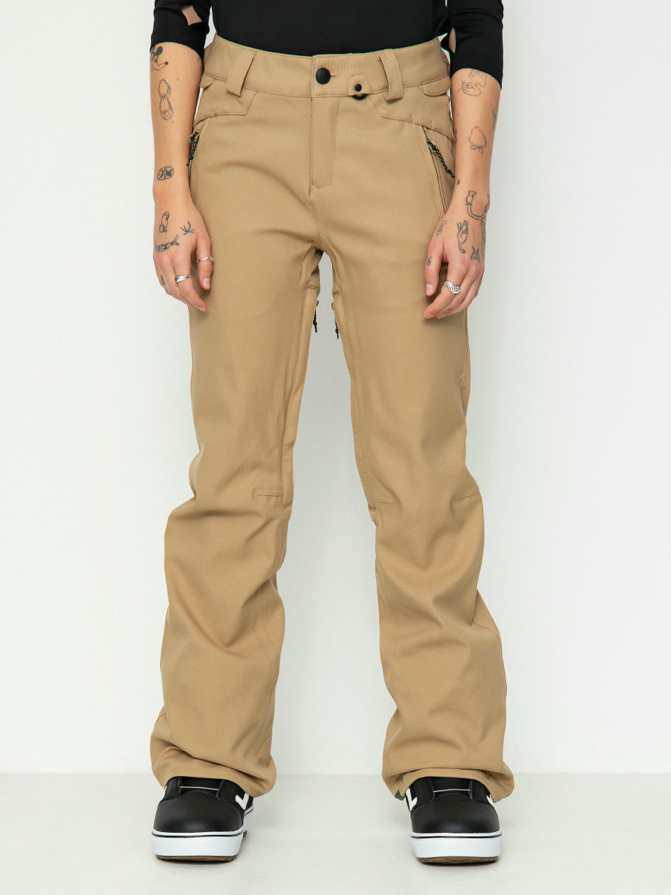 Snowboardové nohavice Volcom Species Stretch Wmn (dark khaki)