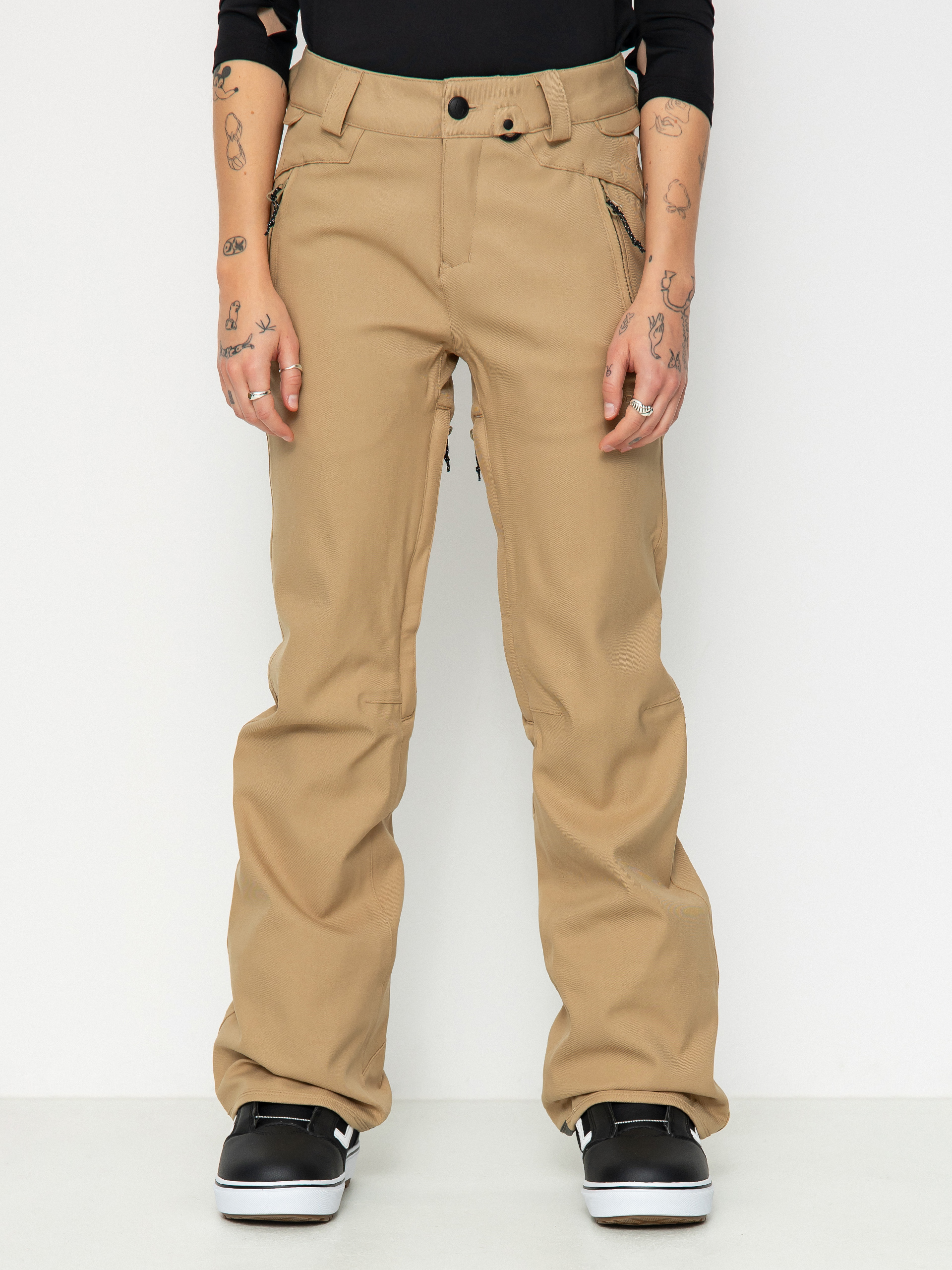 Snowboardové nohavice Volcom Species Stretch Wmn (dark khaki)