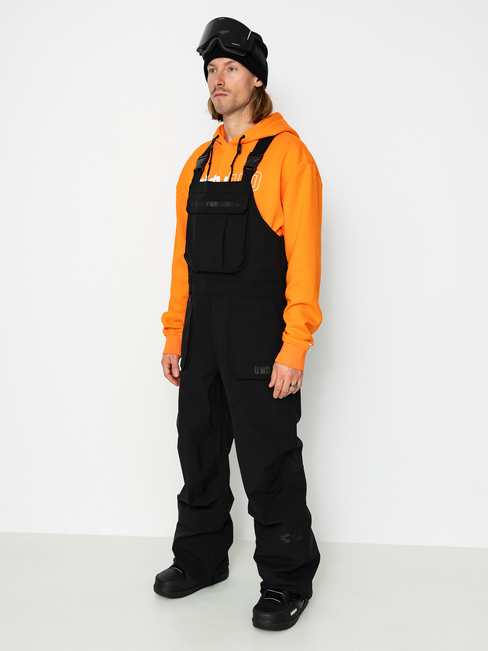 Pánske Snowboardové nohavice ThirtyTwo Basement Bib (black)