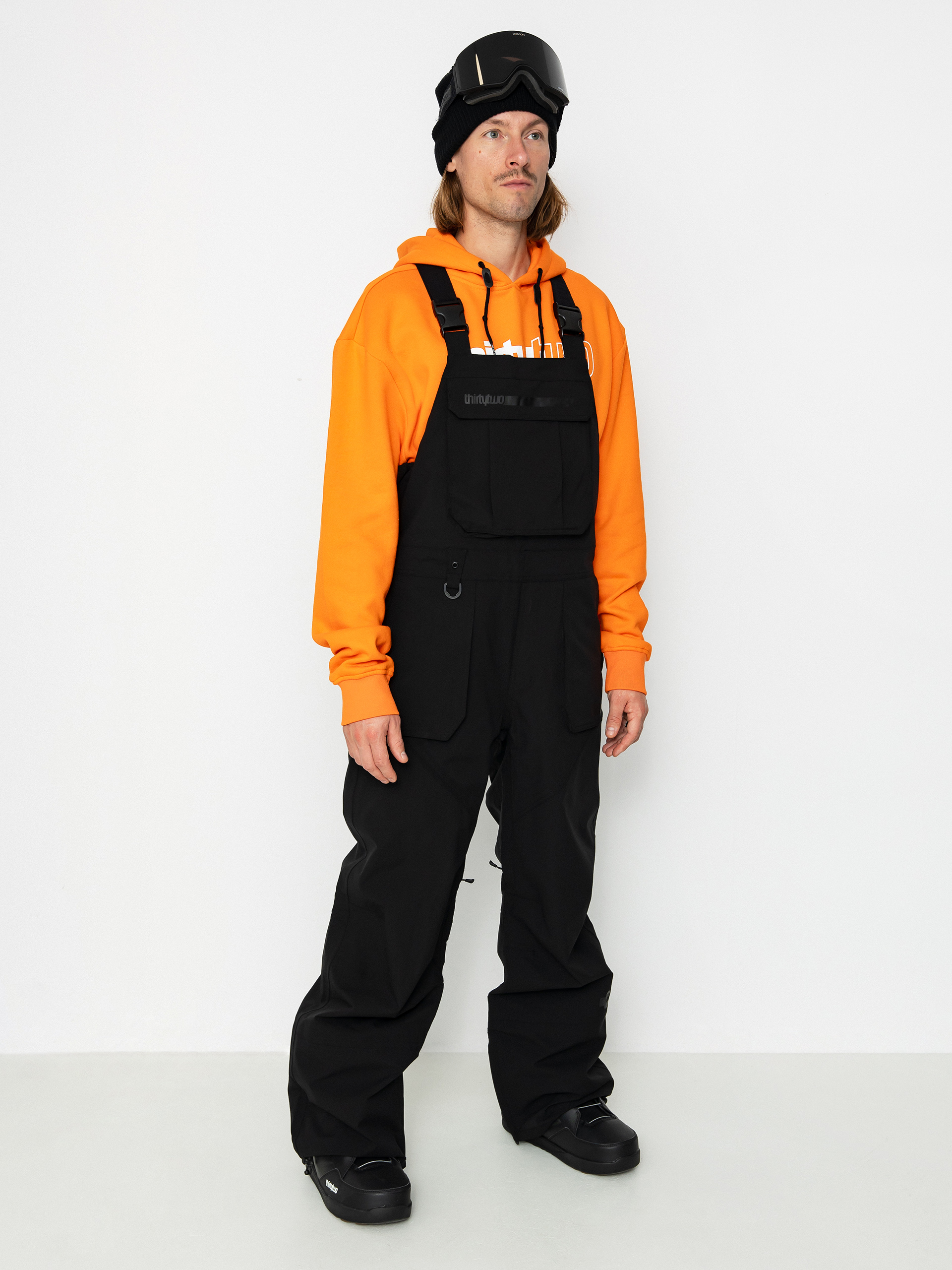 Pánske Snowboardové nohavice ThirtyTwo Basement Bib (black)