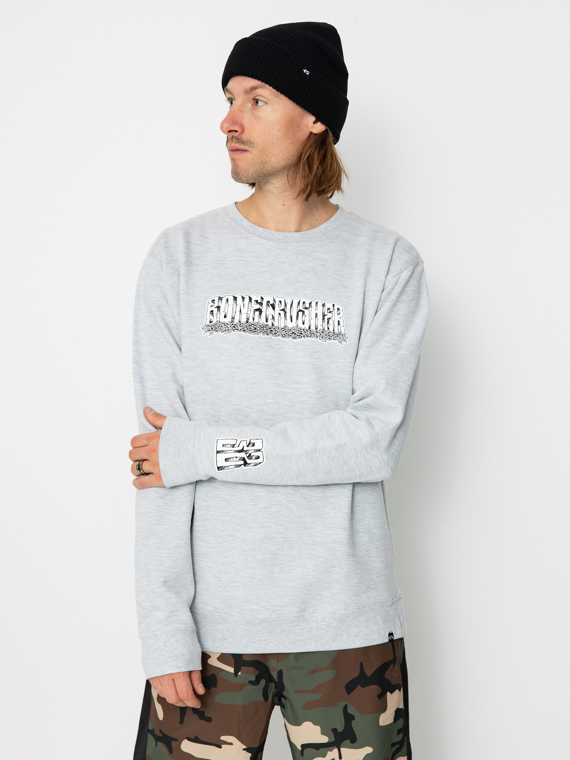 Mikina ThirtyTwo Bonecrusher Crew (grey/heather)