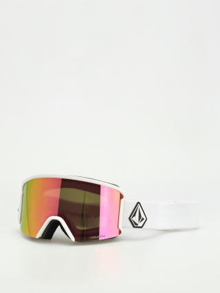Snowboardové okuliare Volcom Garden (matte white/pink chrome+bl yellow)