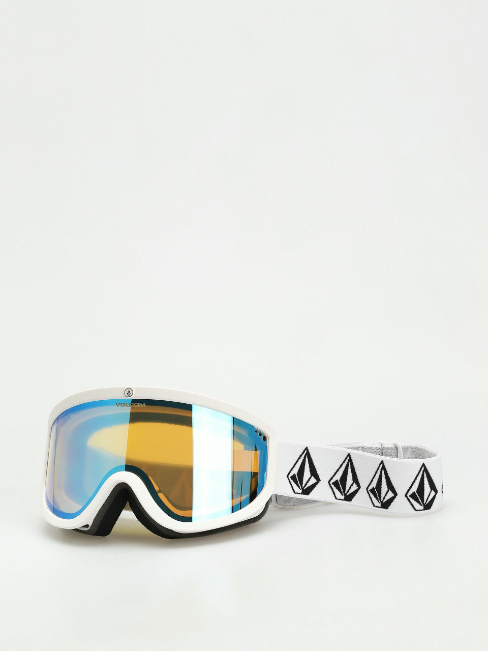 Snowboardové okuliare Volcom Footprints (matte white stone/ice chrome+bl dark grey)