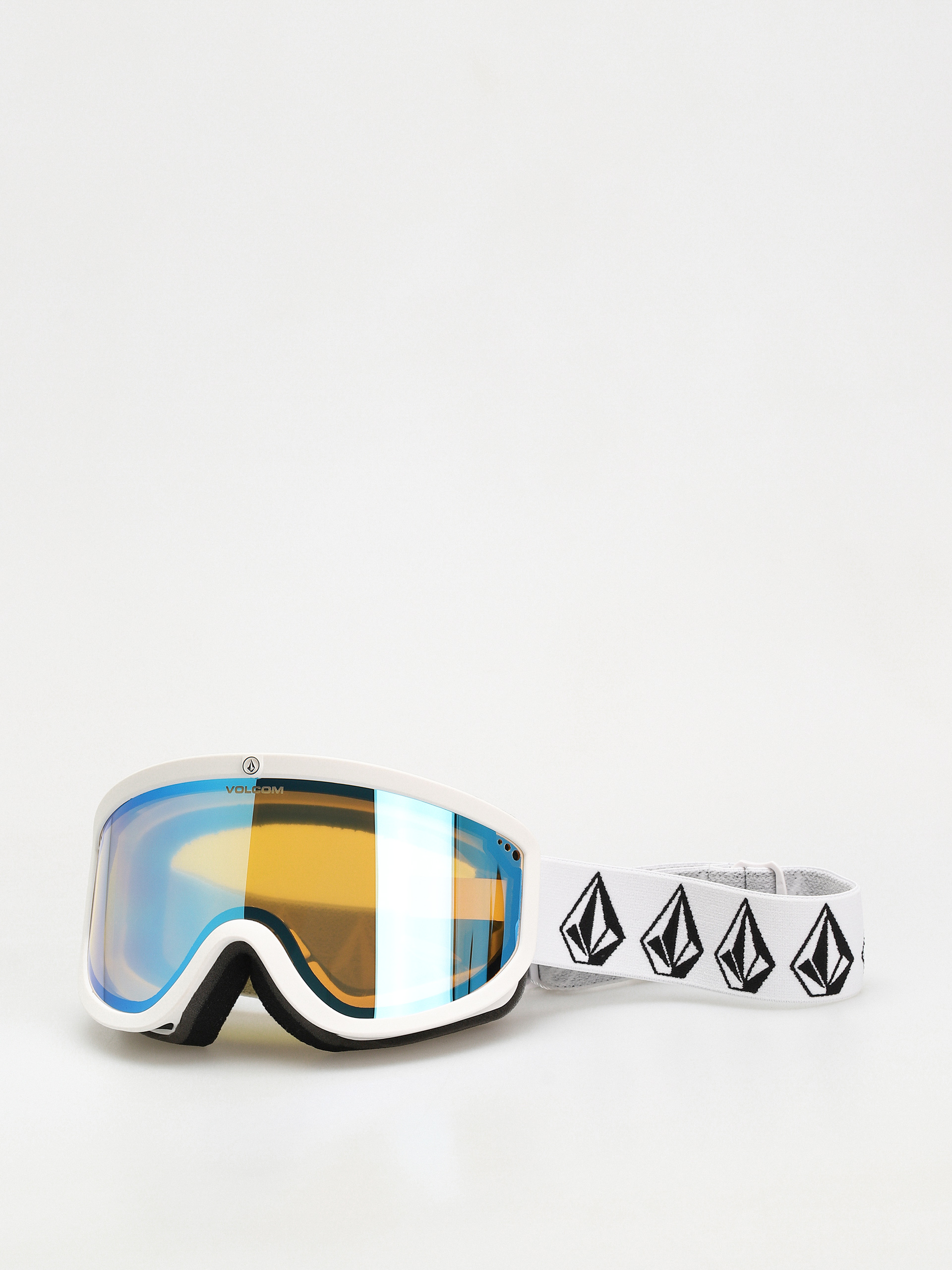 Snowboardovu00e9 okuliare Volcom Footprints (matte white stone/ice chrome+bl dark grey)