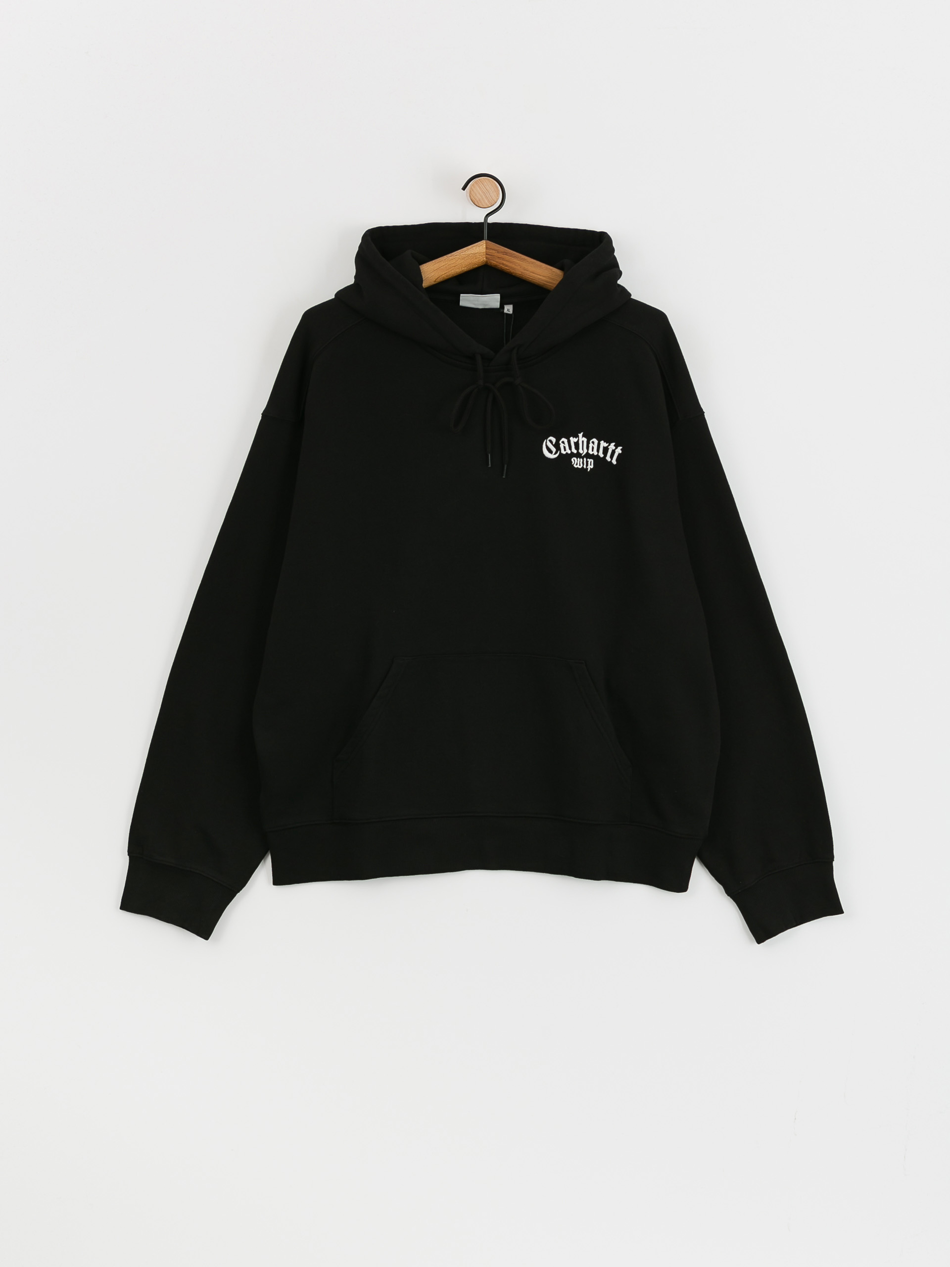 Mikina s kapucňou Carhartt WIP Onyx Script HD (black/white)