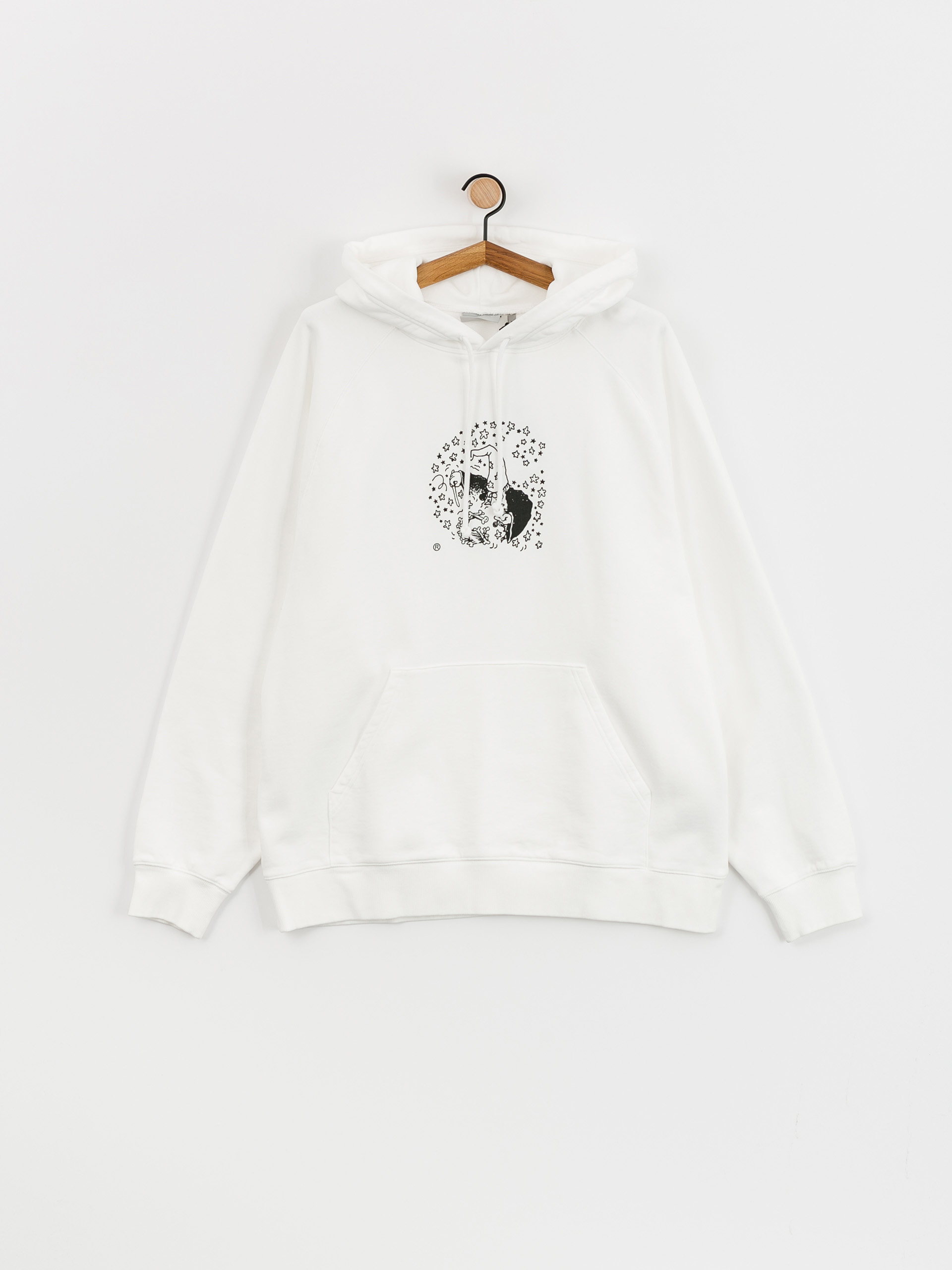Mikina s kapucňou Carhartt WIP Hocus Pocus HD (white/black)