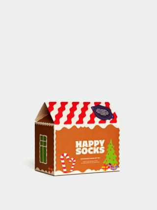 Ponožky Happy Socks 4 Pack Gingerbread Houses Gift Set (red)