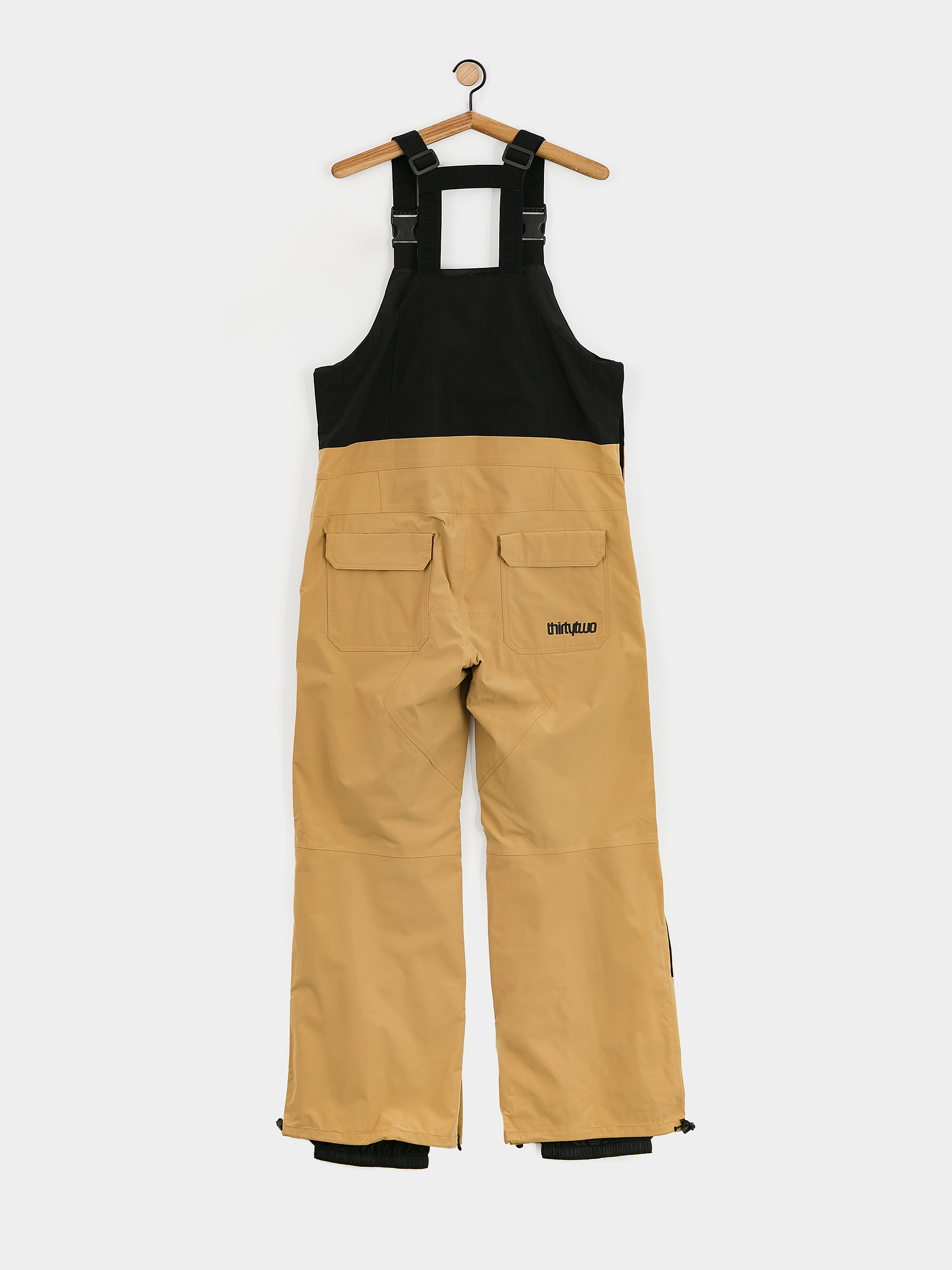 Pánske Snowboardové nohavice ThirtyTwo Basement Bib (black/tan)