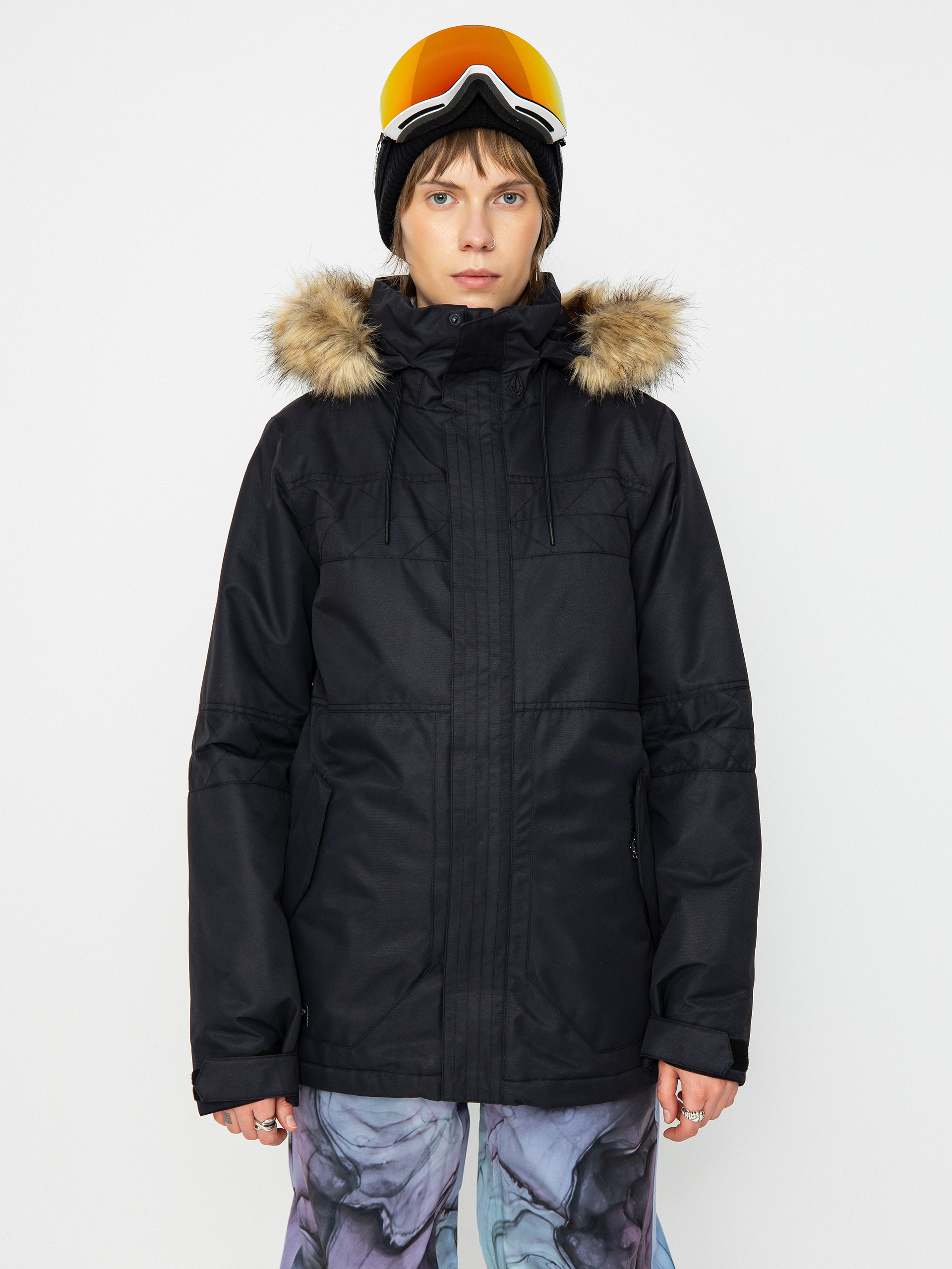 Snowboardovu00e1 bunda Volcom Fawn Ins Wmn (black)