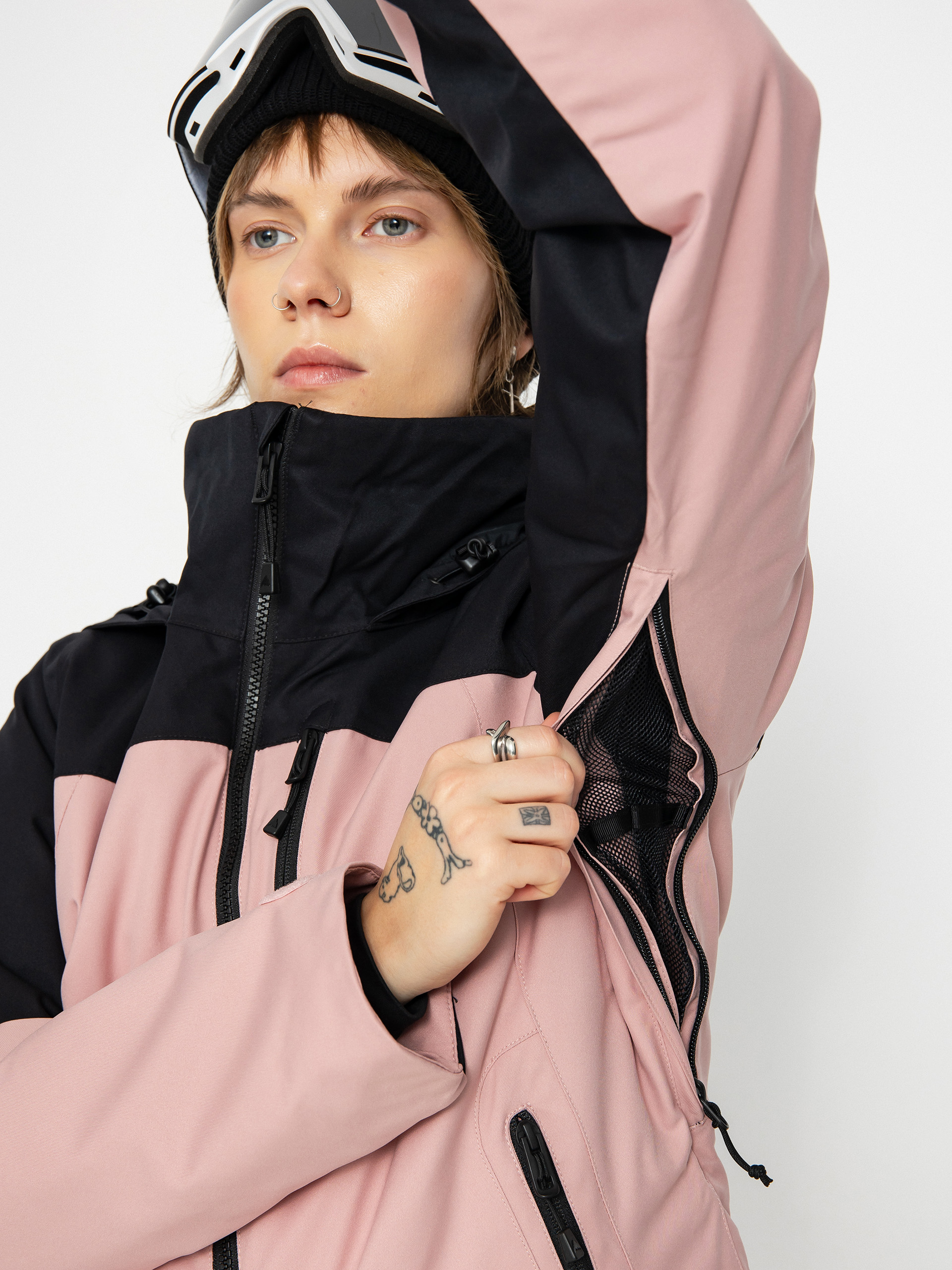 Dámska Snowboardová bunda Burton Lelah (true black/powder blush)