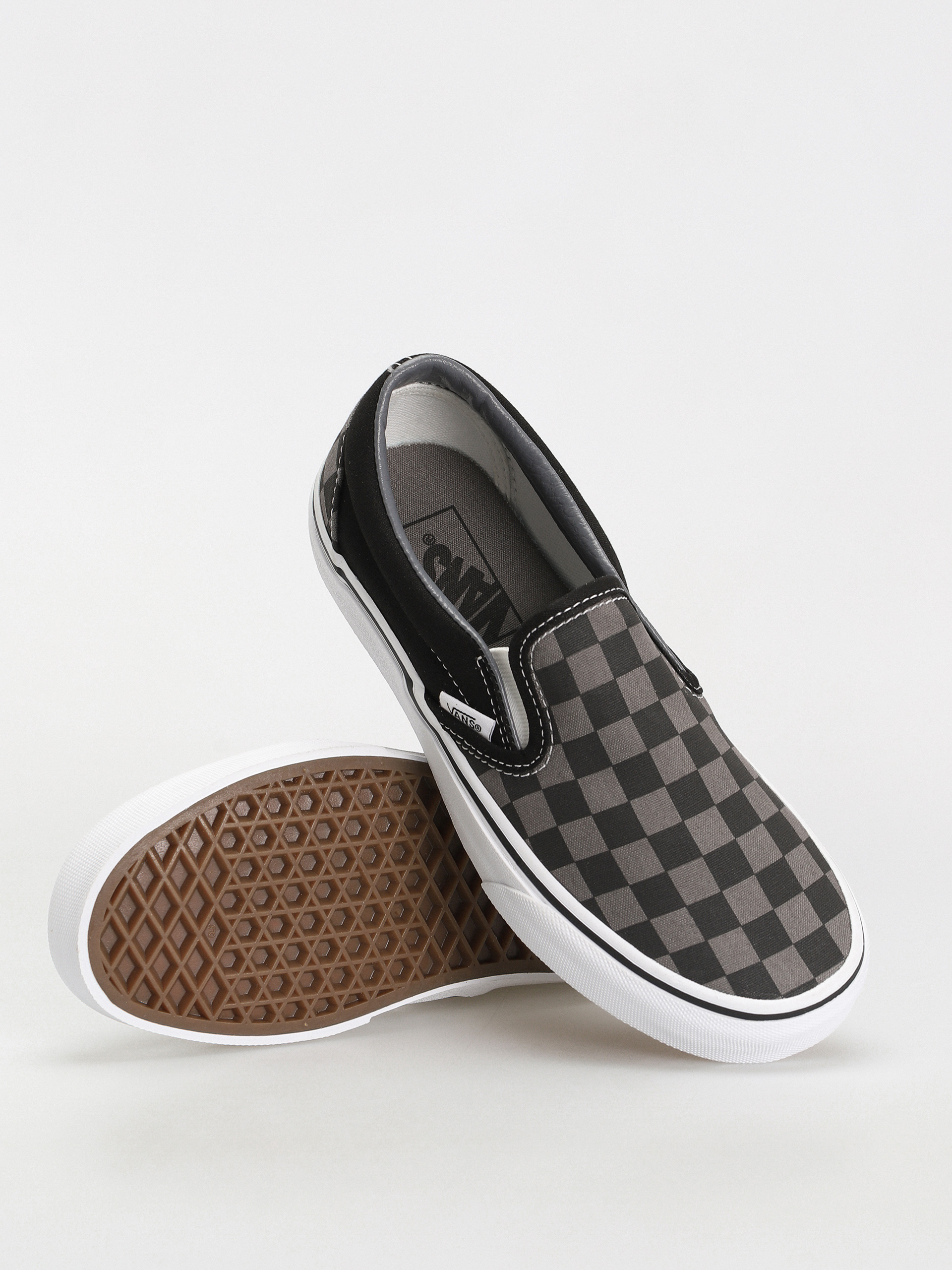 Topánky Vans Classic Slip On (black/pewter checkerboard)