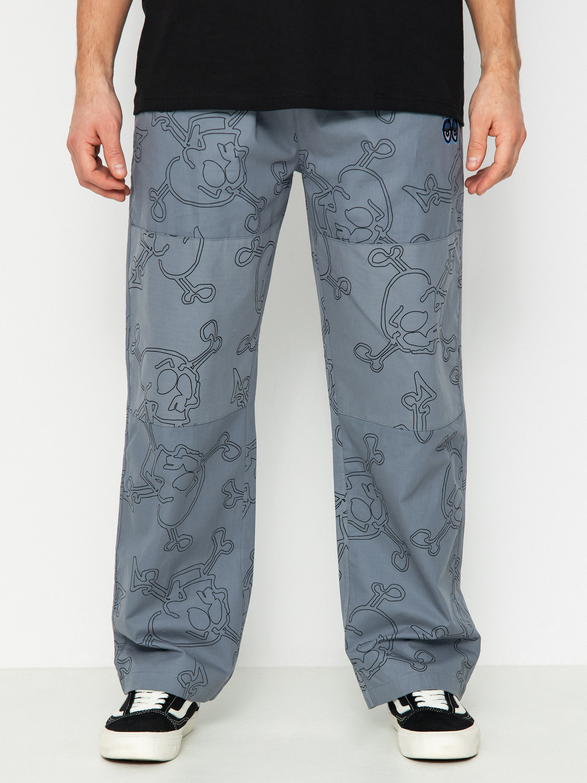 Nohavice Krooked Style Ey Rp Db (grey)