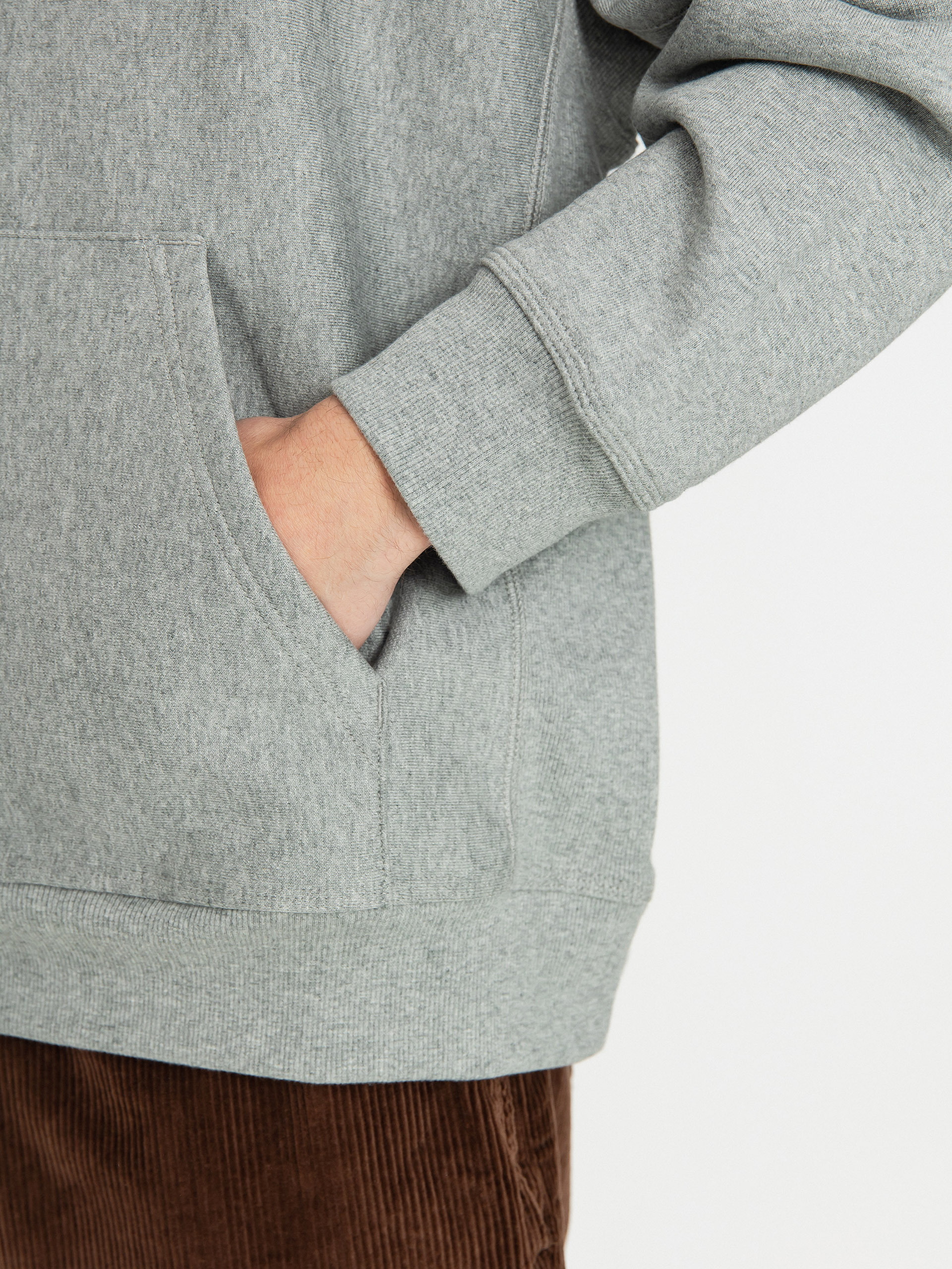 Mikina s kapucňou Carhartt WIP American Script HD (grey heather)