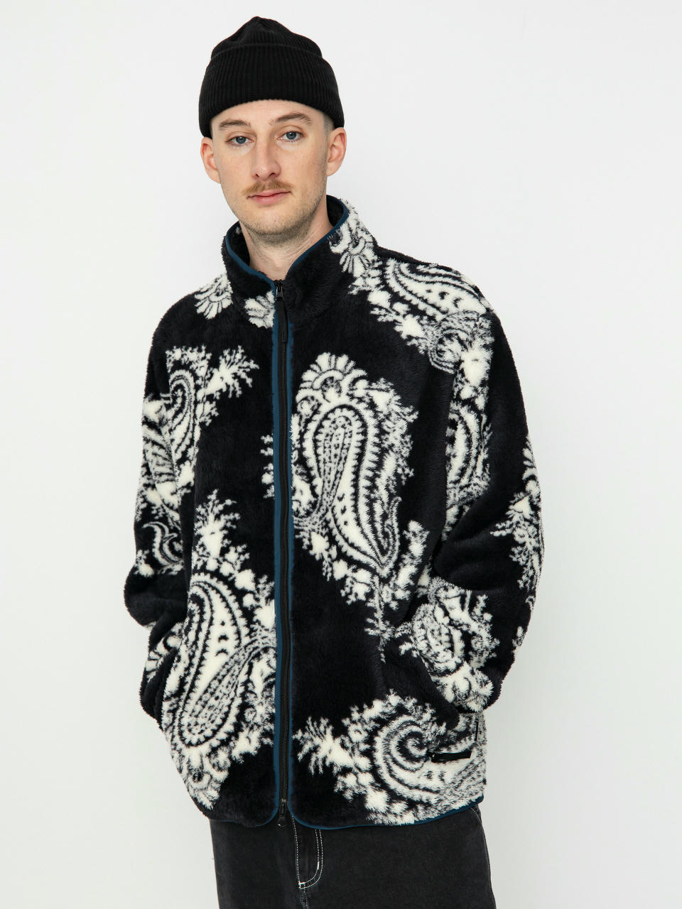 Flisová mikina Carhartt WIP Jebson (paisley big print black/squid)