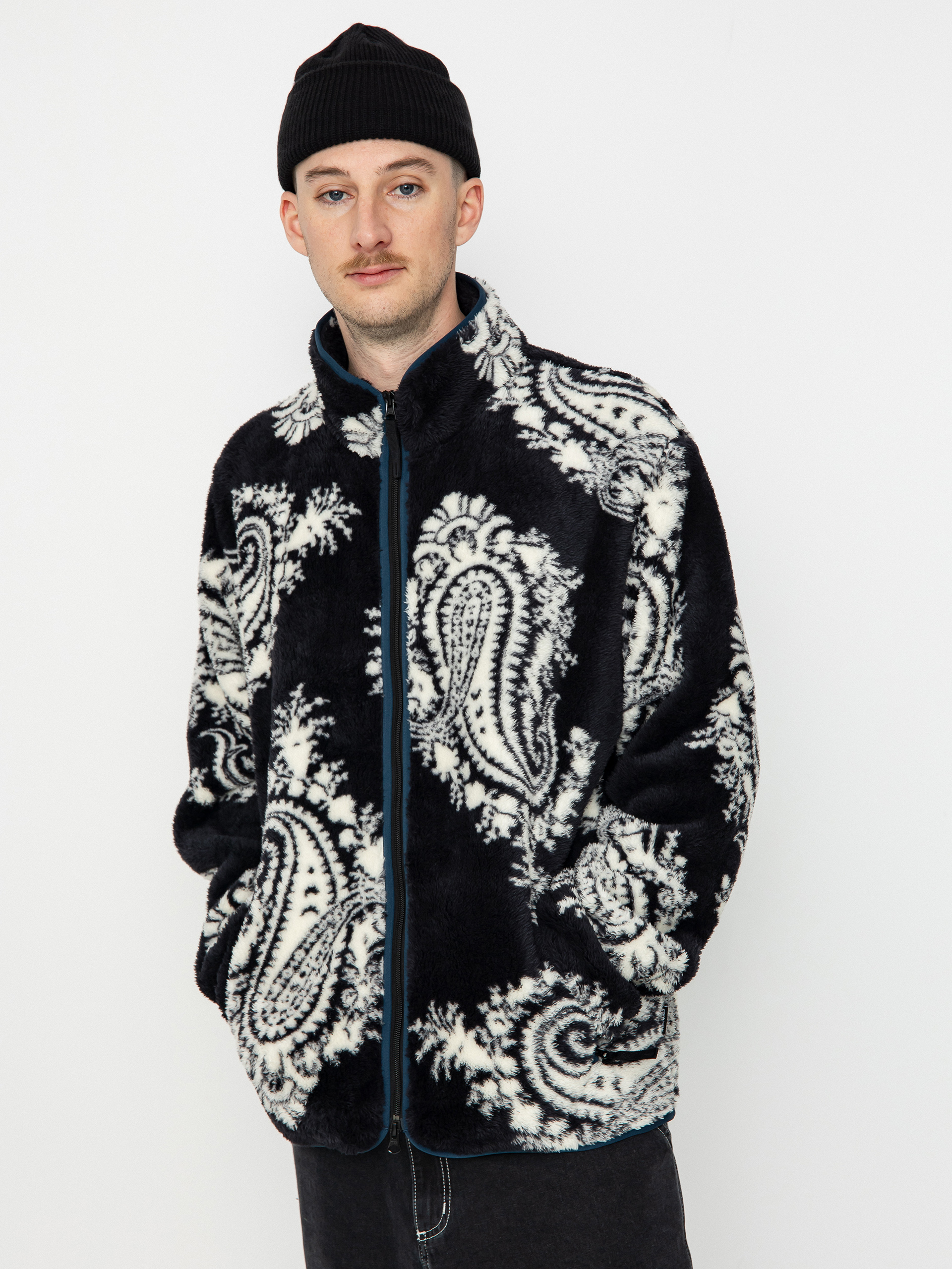 Pánsky Flisová mikina Carhartt WIP Jebson (paisley big print black/squid)