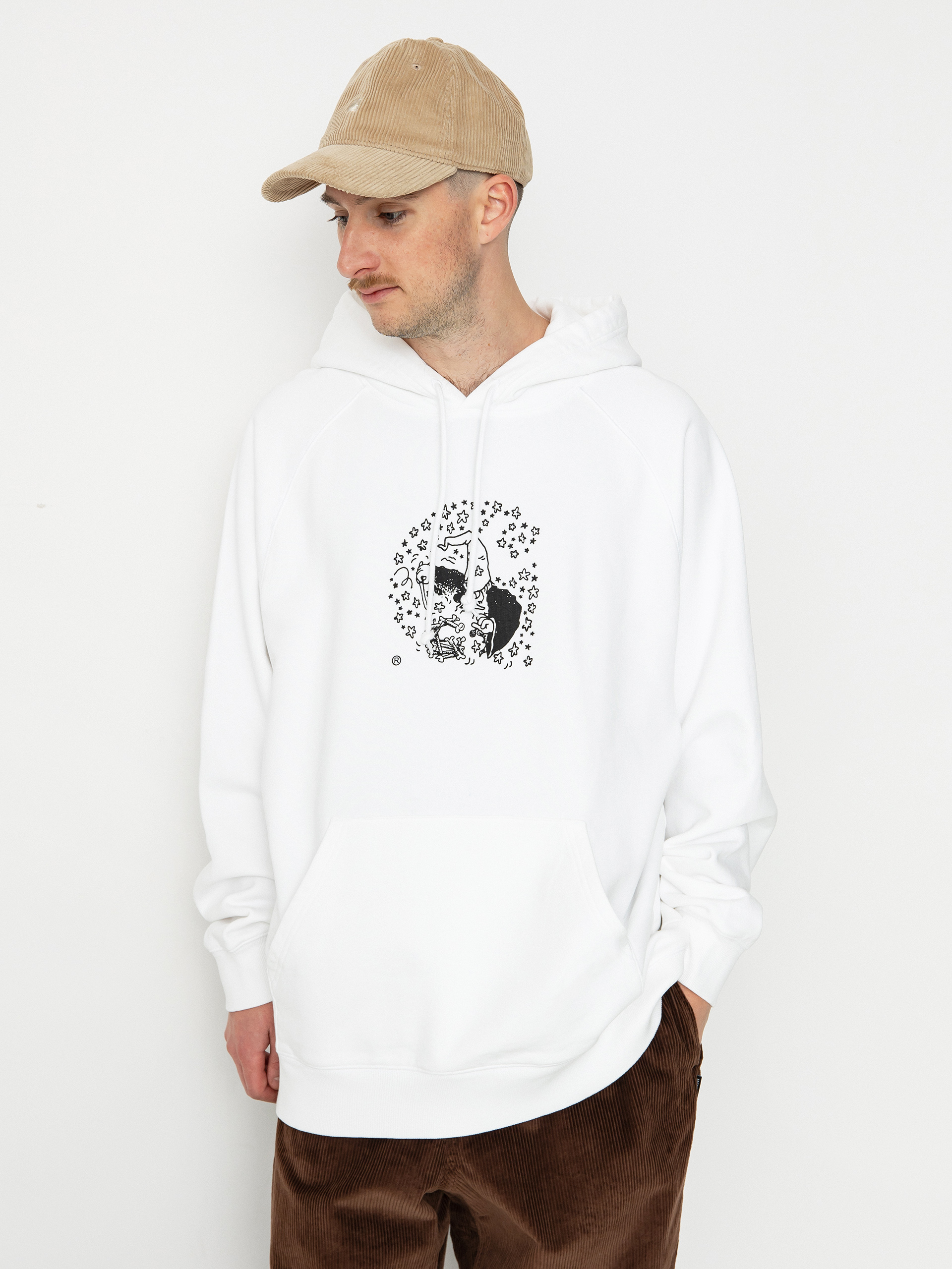 Mikina s kapucňou Carhartt WIP Hocus Pocus HD (white/black)