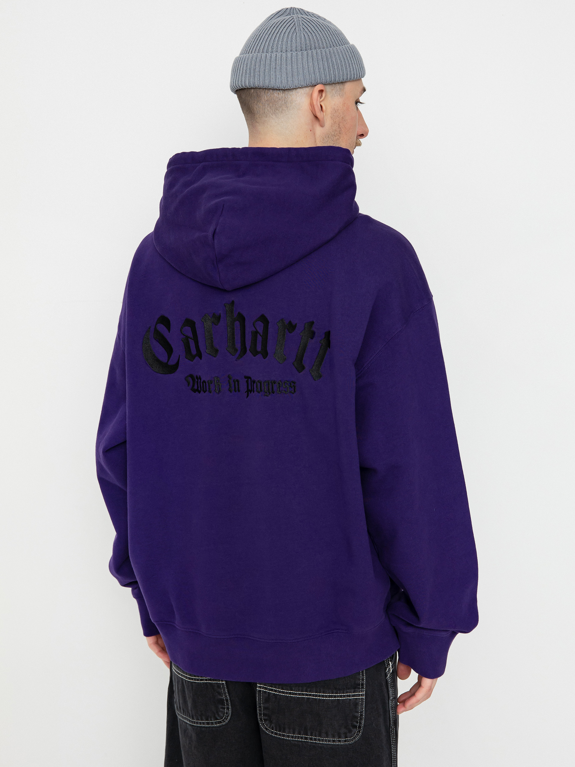 Mikina s kapucňou Carhartt WIP Onyx Script HD (tyrian/black)