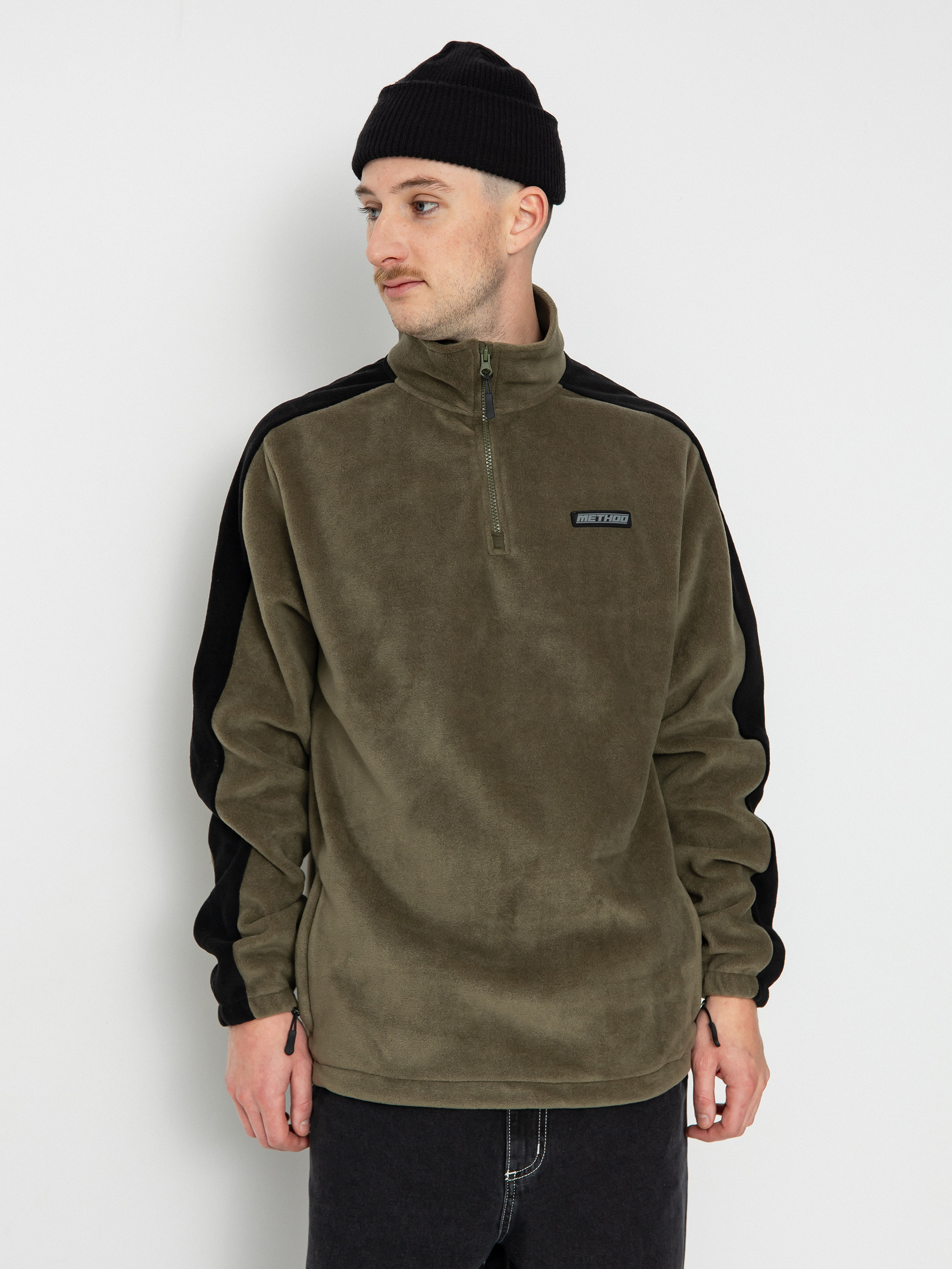 Flísová mikina Method Fast Times 1/4 Zip (khaki/black)