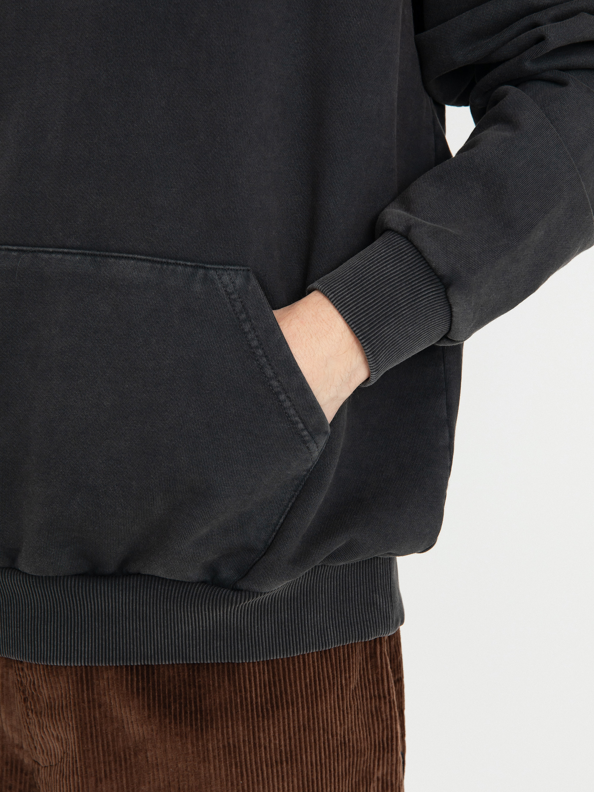 Mikina s kapucňou Method Signature HD (washed black)