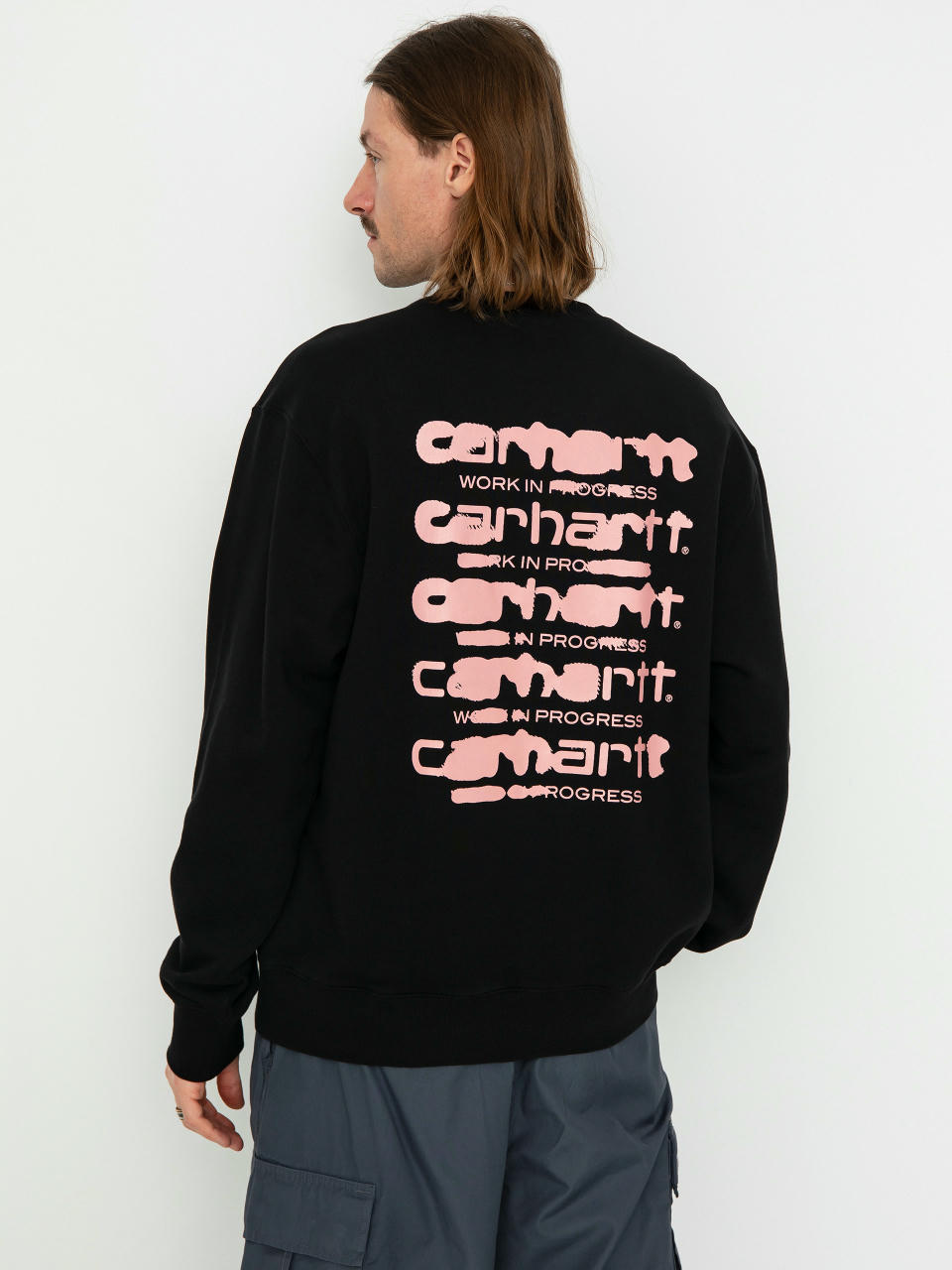 Mikina Carhartt WIP Ink Bleed (black/pink)