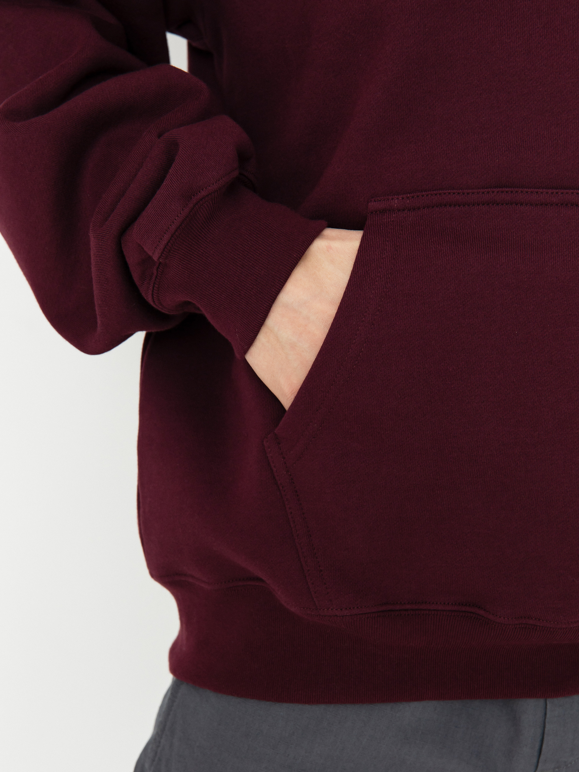 Mikina s kapucňou Polar Skate Stretch Logo Dave HD (dark wine)