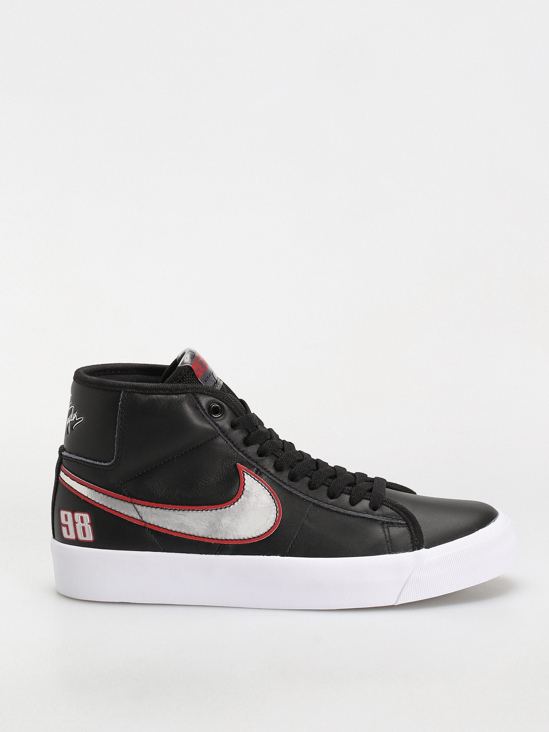 Topánky Nike SB Zoom Blazer Mid Pro GT (black/metallic silver university red)