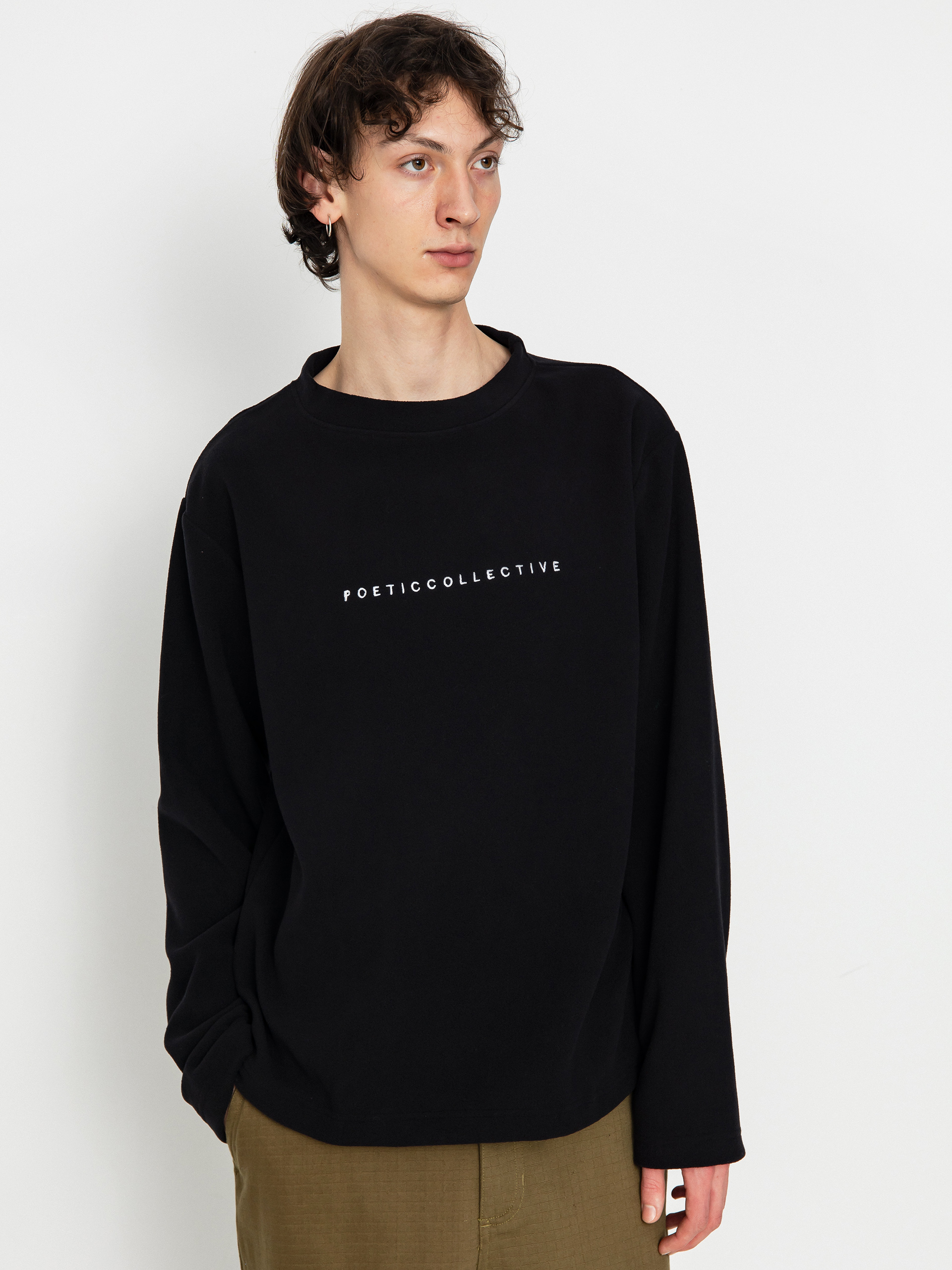 Mikina Poetic Collective Fleece Crew (black)