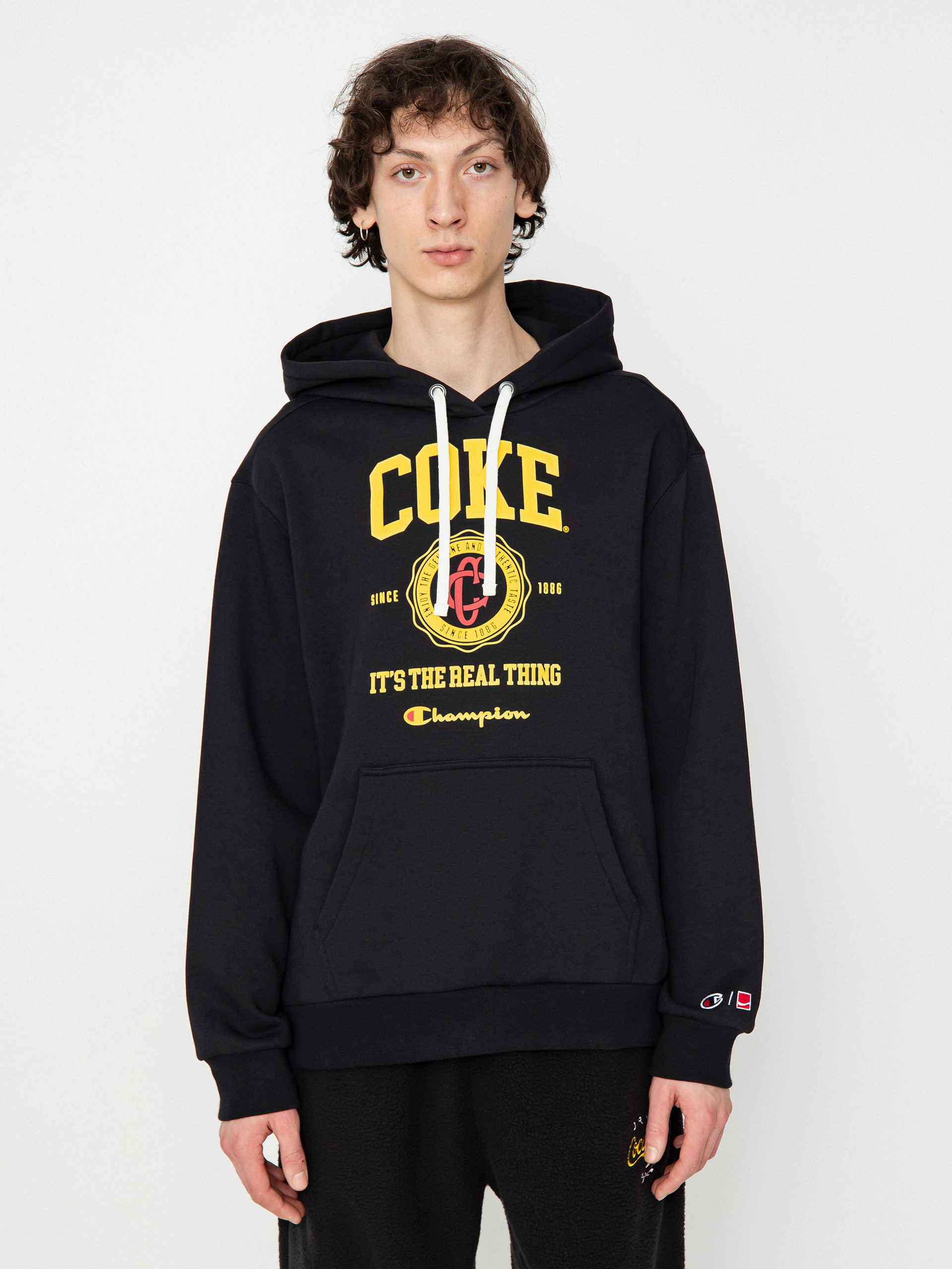 Mikina s kapucňou Champion X Coca Cola Hooded Sweatshirt 220180 (nbk)