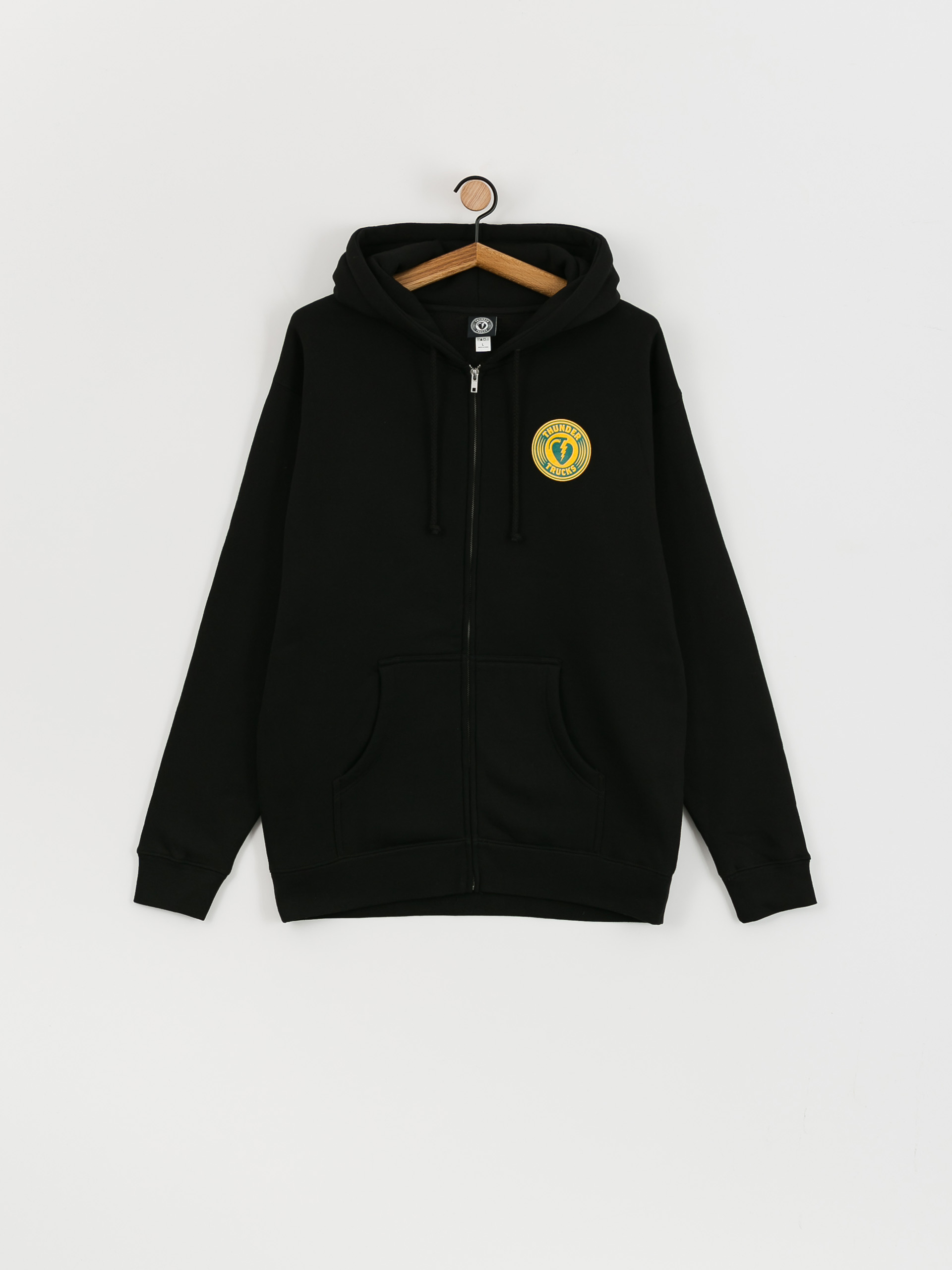 Mikina s kapucňou Thunder Chrgd Grnd ZHD (black/teal)