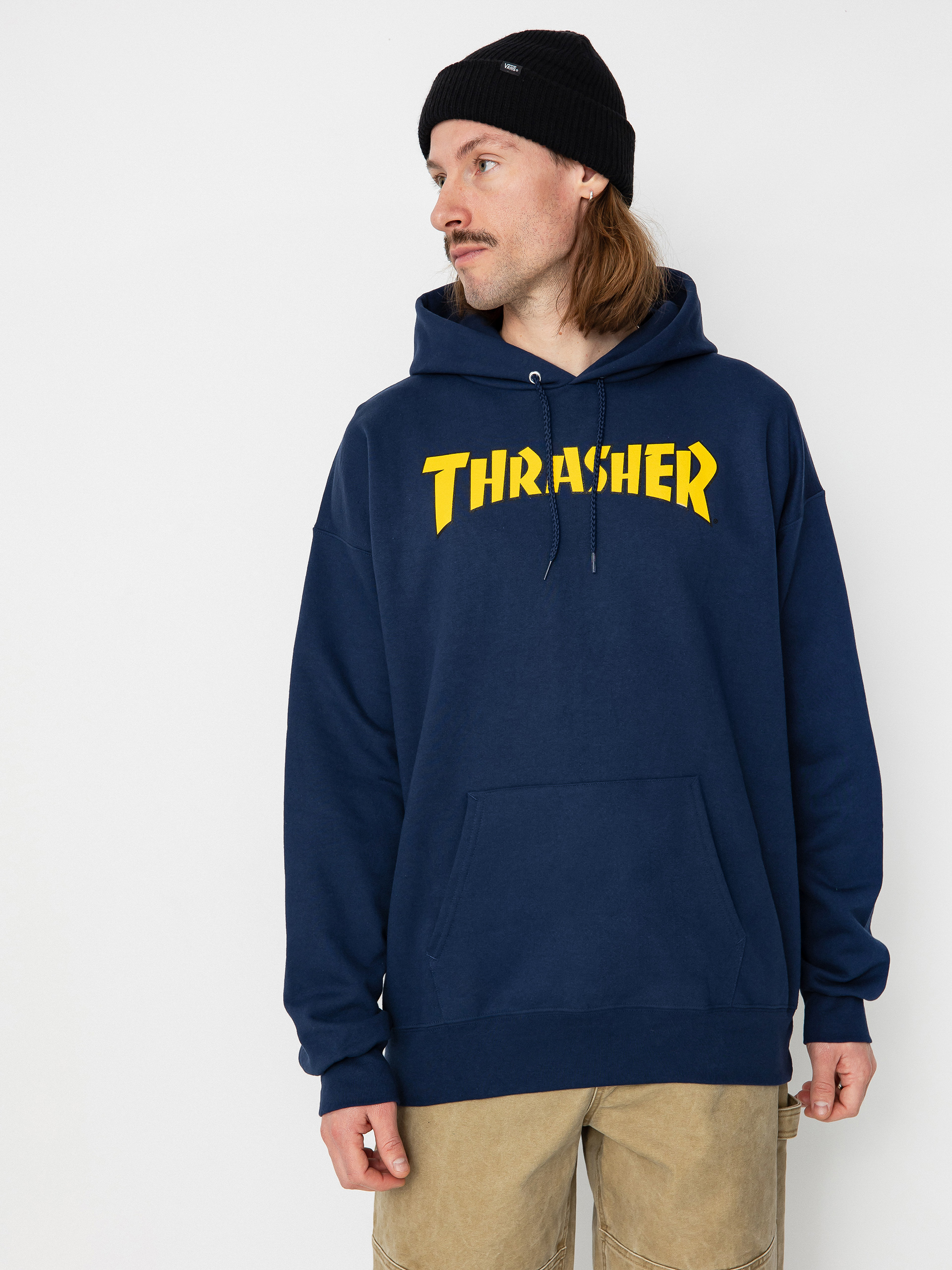 Mikina s kapucňou Thrasher Cover Logo HD (navy)