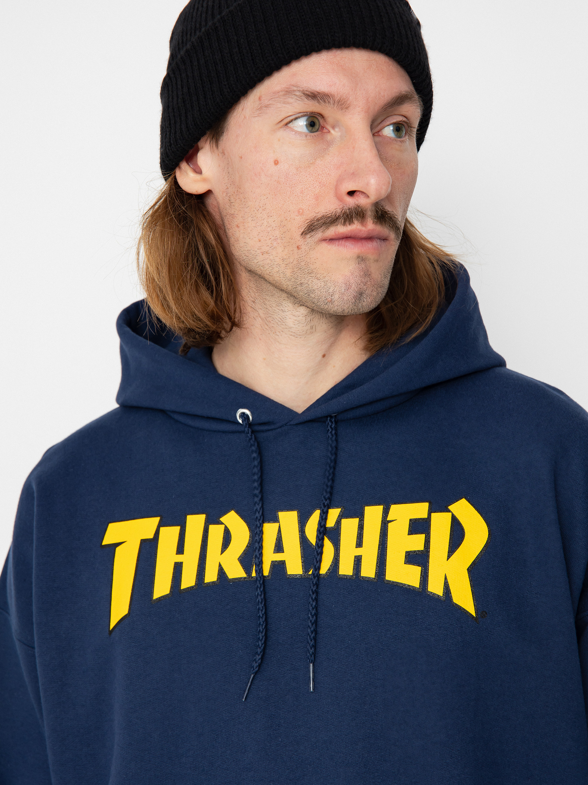 Mikina s kapucňou Thrasher Cover Logo HD (navy)