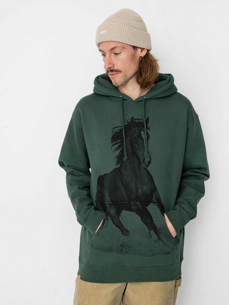 Mikina s kapucňou Jacuzzi Horse Premium HD (alpine green)