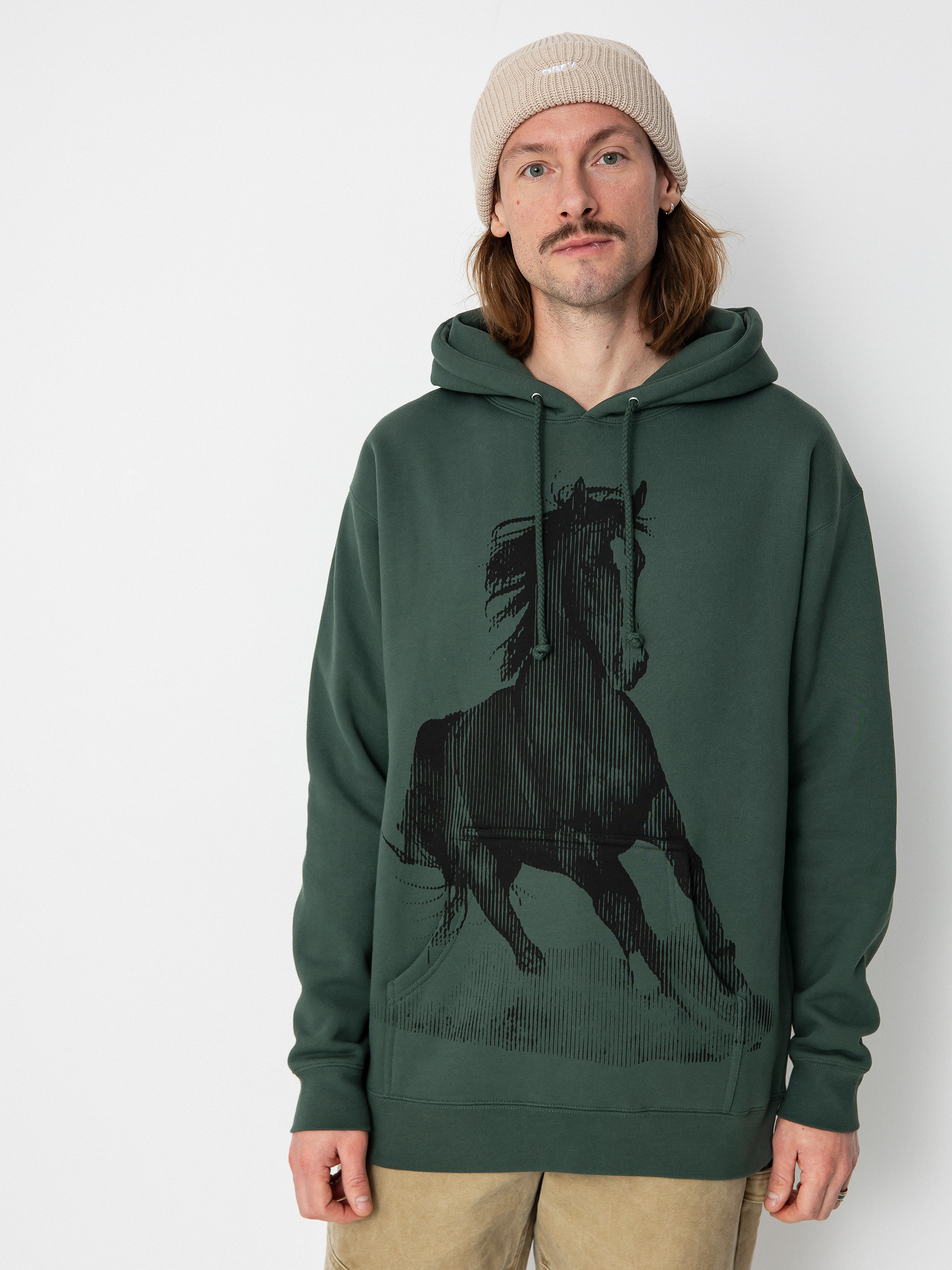 Mikina s kapucňou Jacuzzi Horse Premium HD (alpine green)