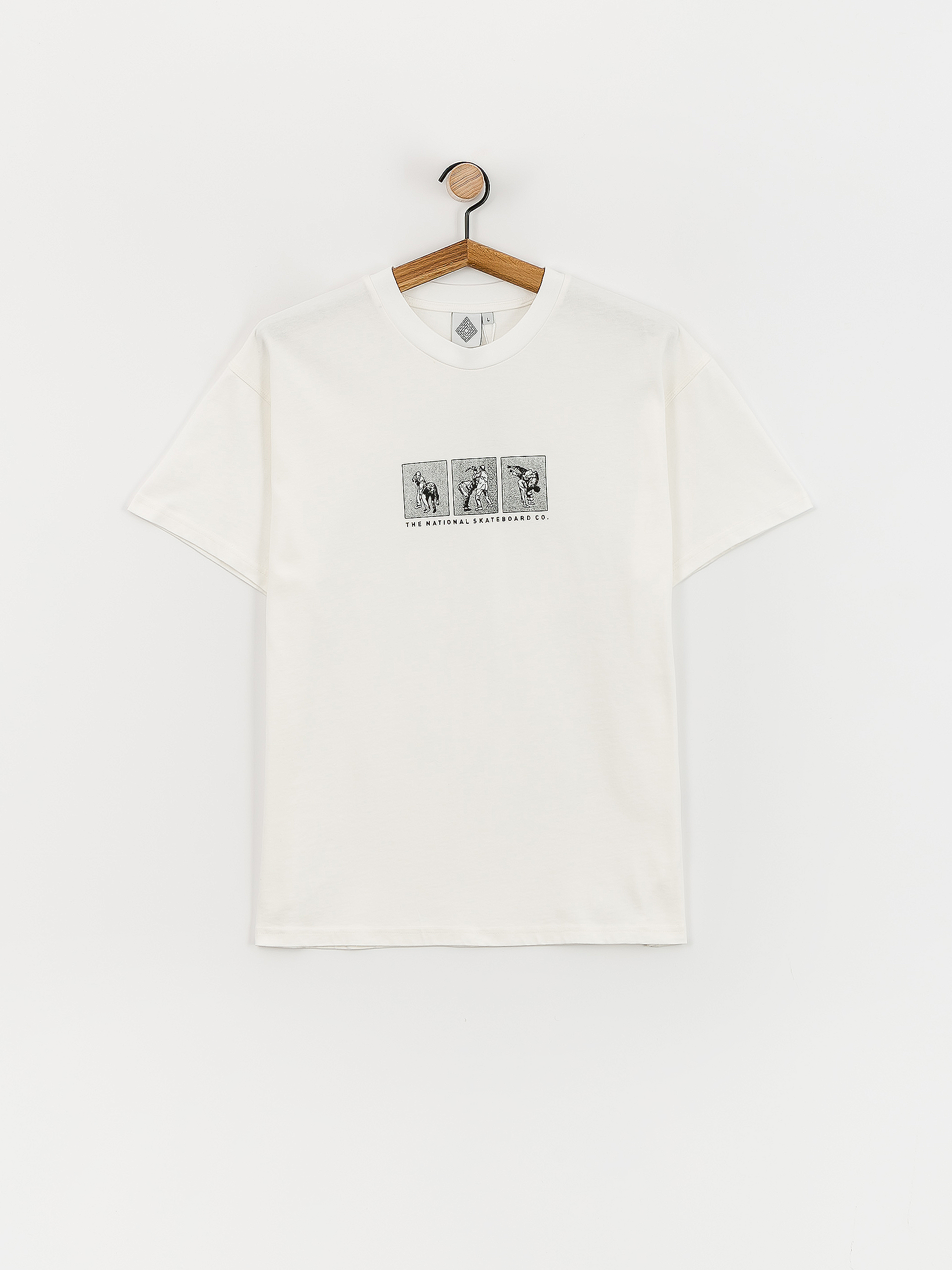 Tričko The National Skateboard Co Office Politics Triptych (off white)