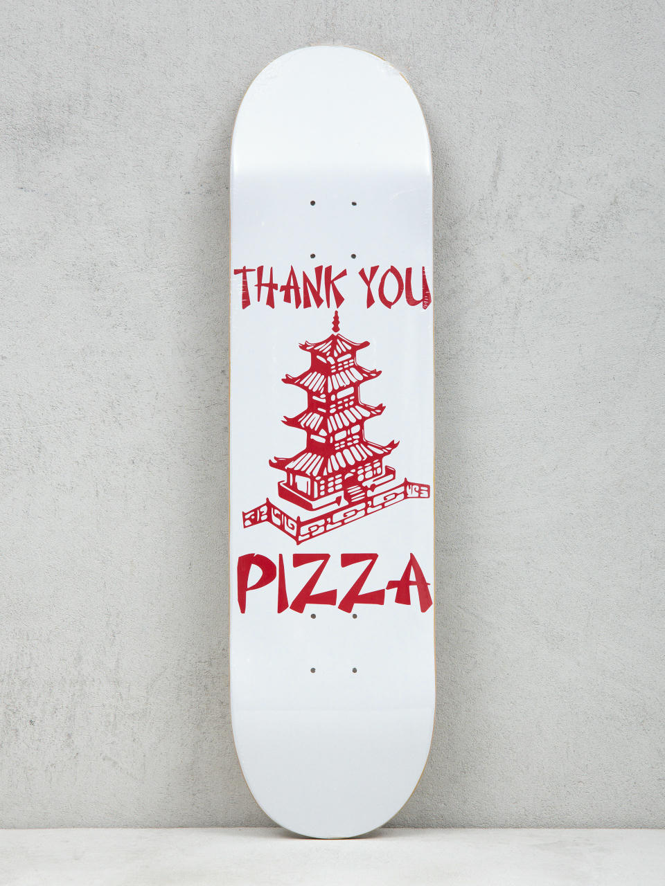 Doska Pizza Skateboards Thank You Pizza (white/red)